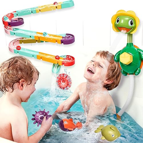 Miniatura 6 de Juguetes de baño, juguete de bañera con ducha, juego de pesca para niños pequeños, juguetes de baño con ventosa, juguetes de bañera para niños