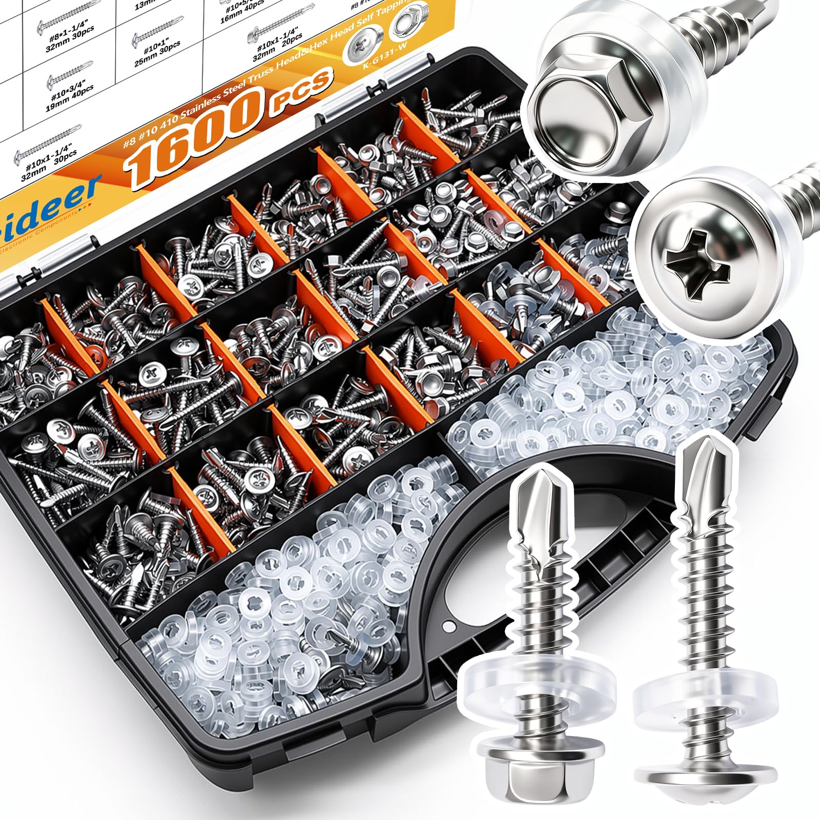 Self-Tapping Stainless Steel Screws - 250 Pack -15