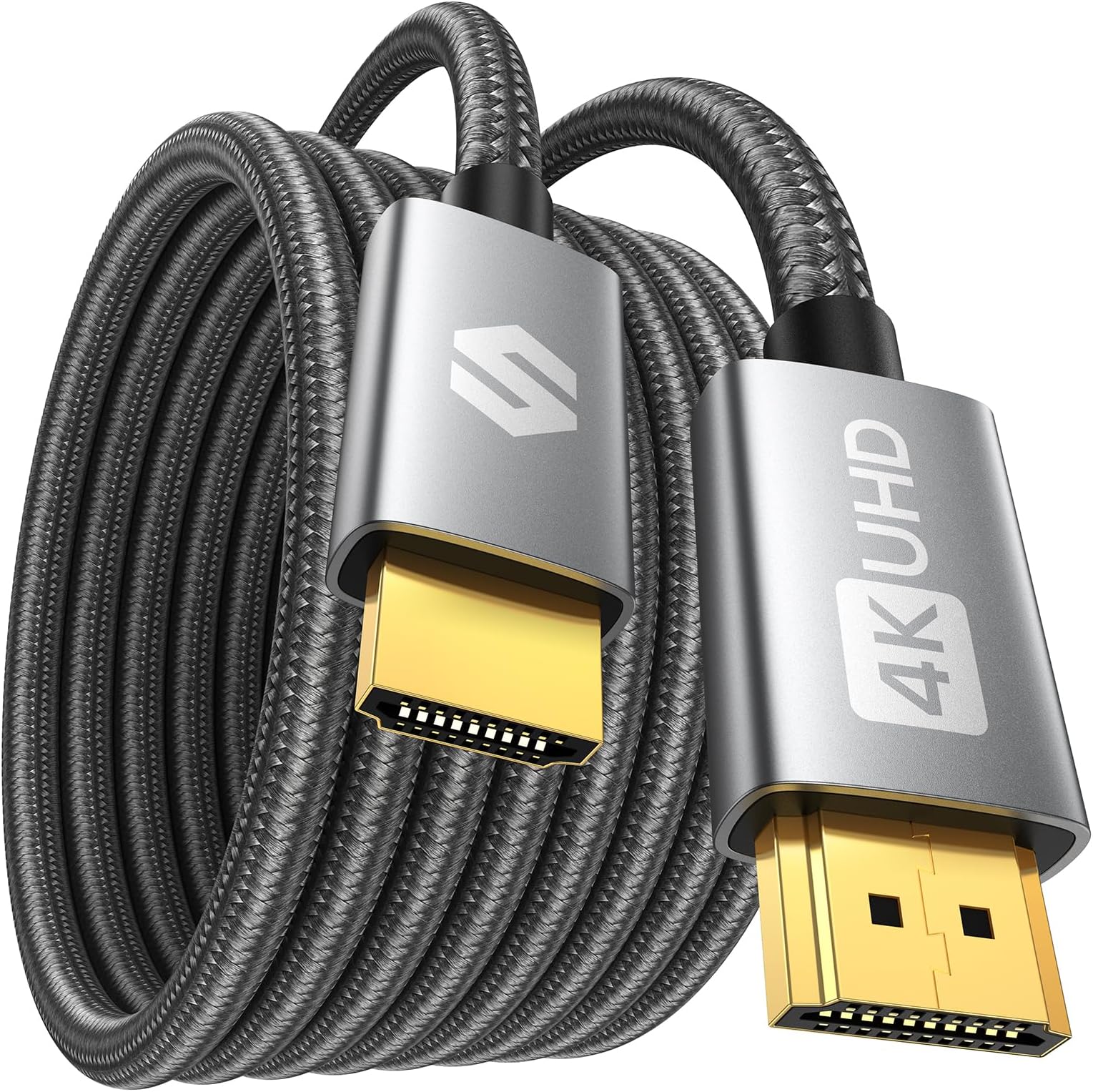 Silkland 4K HDMI Cable 1M 2 Pack, HDMI Lead, Support 4K60Hz, ARC, HDR, 3D, HDMI ARC