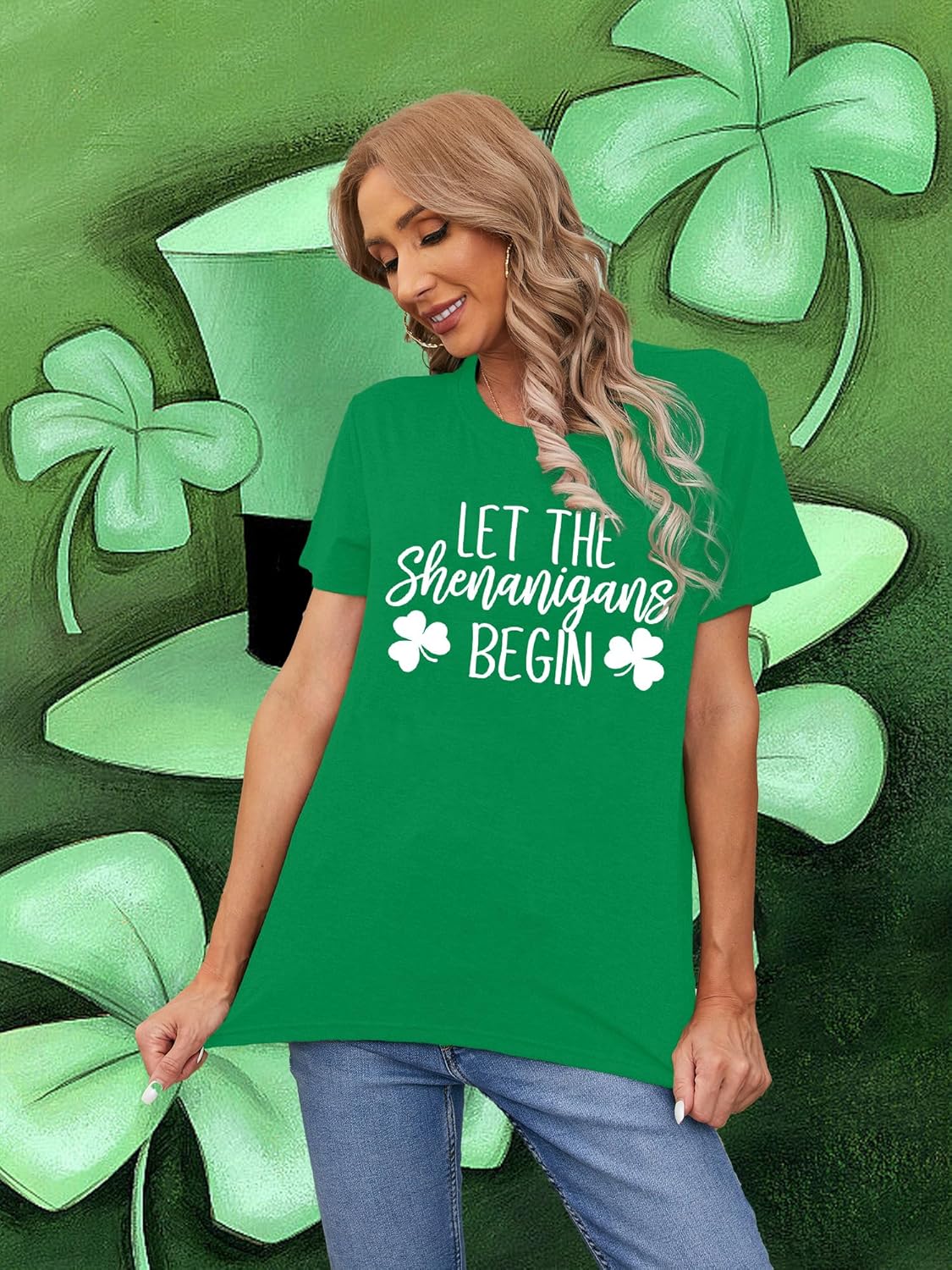 St Patricks Day Shirt Women Saint Patricks Day Shirts Funny Irish Tee Tops - Image 3