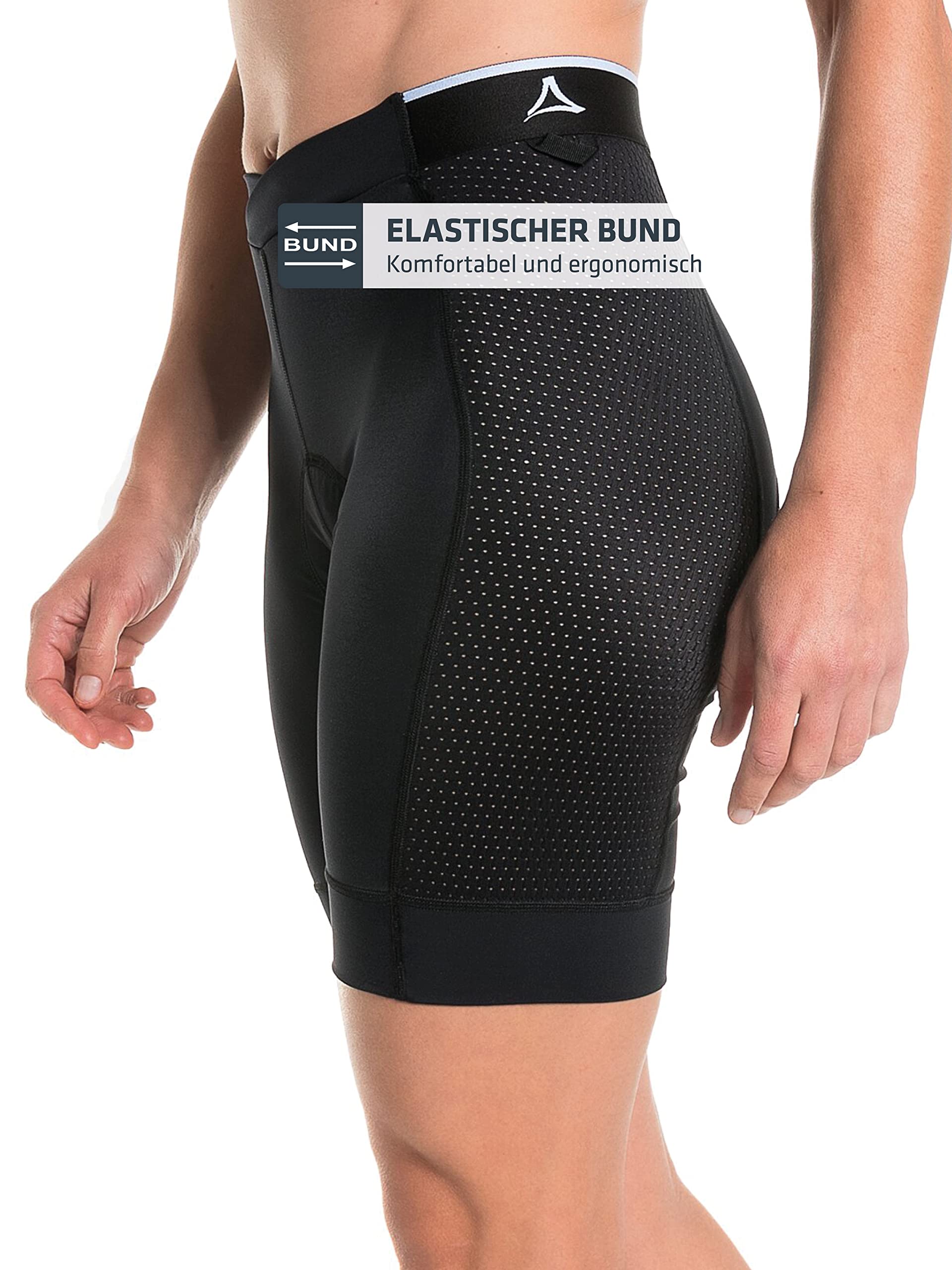 Schöffel Damen atmungsaktive Radhose mit Polster für optimale Performance, Fahrrad Unterhosen mit 4-Wege-Stretch und bakteriostatischer Silbernitrat-Behandlung Skin Pants 4h L
