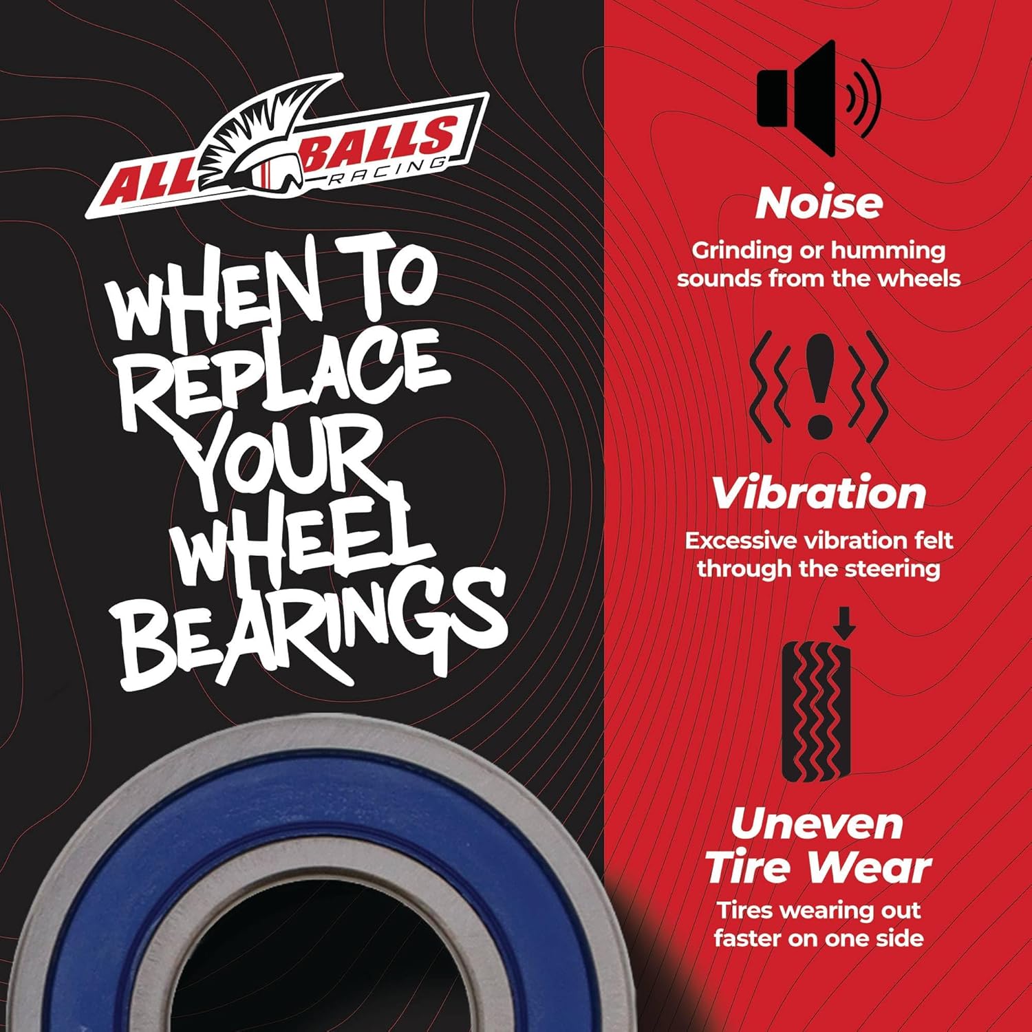 All Balls Wheel Bearing Seal Kit Compatible with/Replacement for Arctic Cat Kawasaki Suzuki, 25-1042