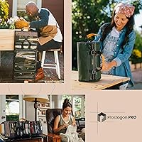 Vista 5 de Heavy Duty Roll Up Tool Bag Organizer w/Kickstand for Upright Visibility & Easy Access, 7 Pockets w/Zippers, Multiple Carrying & Hanging Handles