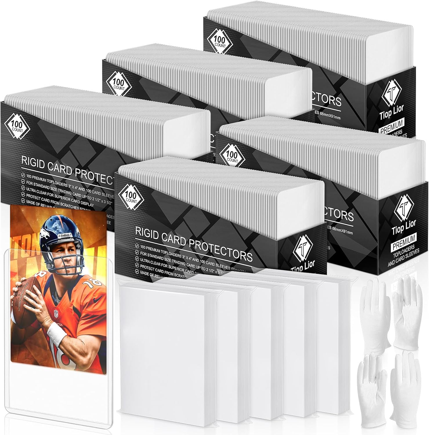 500ct Top Loaders for Cards Sleeves Hard Plastics 500 Pack