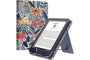 MoKo Ultra Lightweight Kindle Case in Blue Leaf Flower Design for All-New...