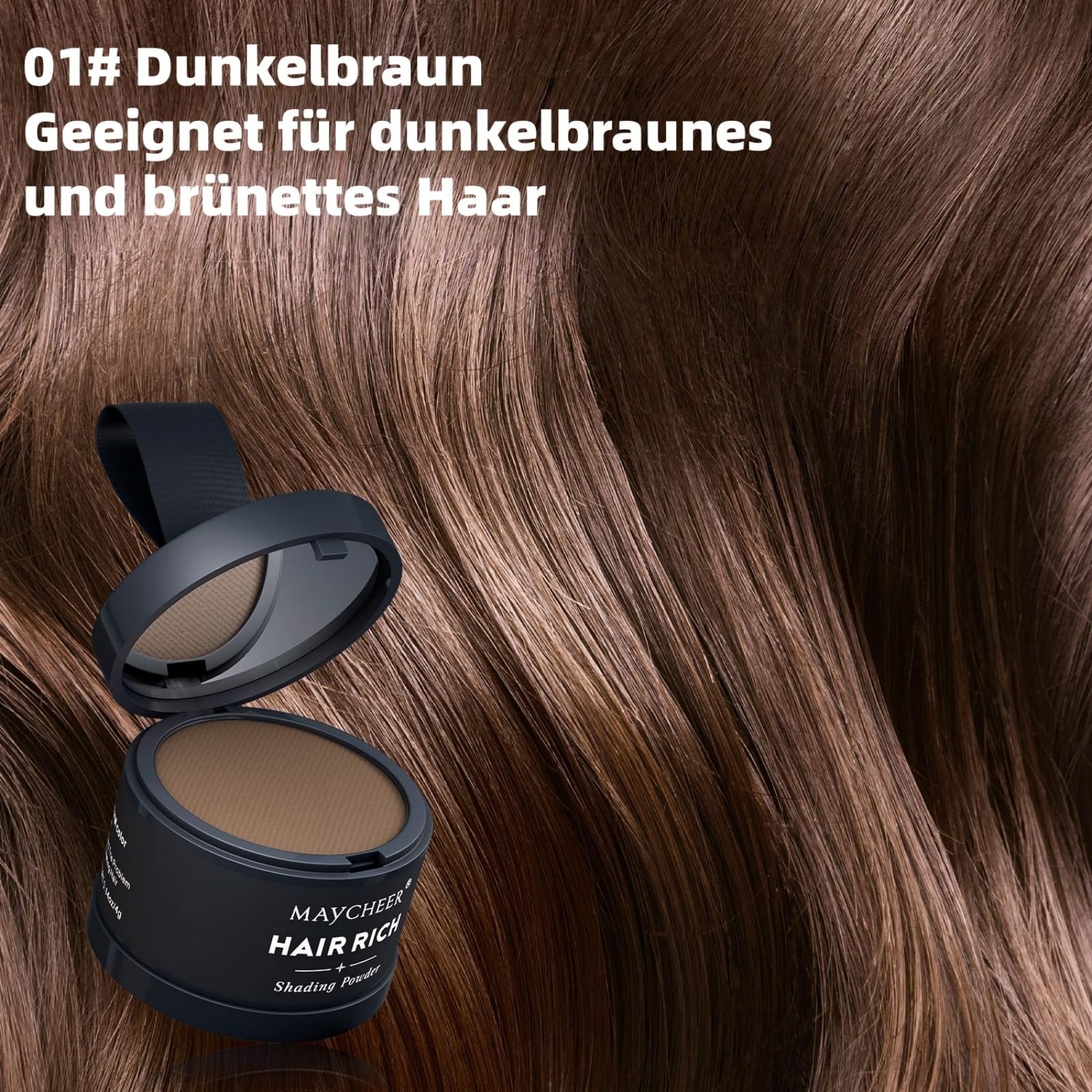 Watch Me Out Haarkaschierer,Haaransatz Concealer Puder,Wasserdicht Schweißfest Haarverdichtungspuder,Natürliches Haar Make-up zum Kaschieren von lichten Haaren,Schont Das Haar