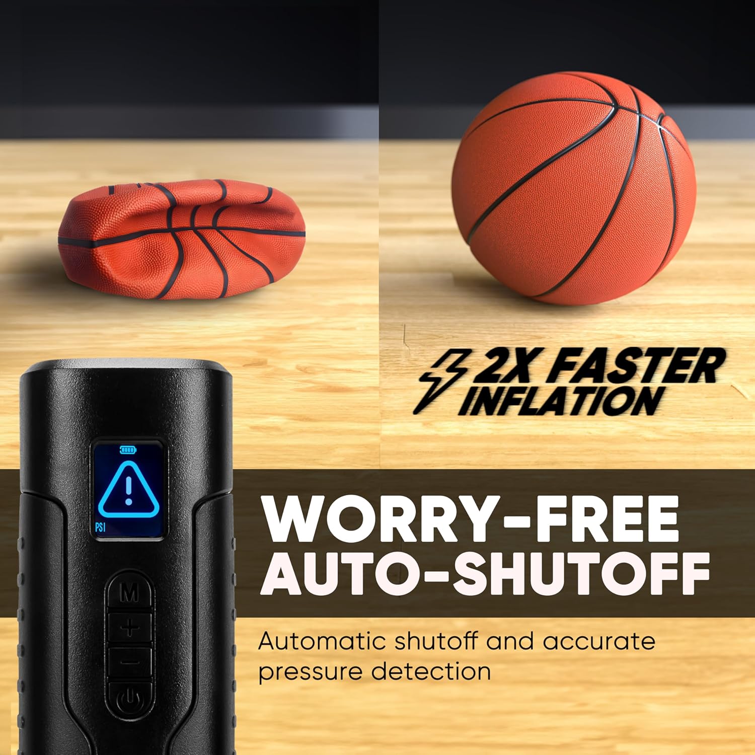 Firestone Car Tire Inflator | Portable Air Compressor with Pressure Gauge, 150 PSI Portable Air Pump for Bike Tires, Mattress, Balls | Cordless Tire Inflator Compressor