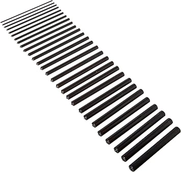 Pittsburgh 28-Piece Transfer Punch Set, Black, Modern, Professional