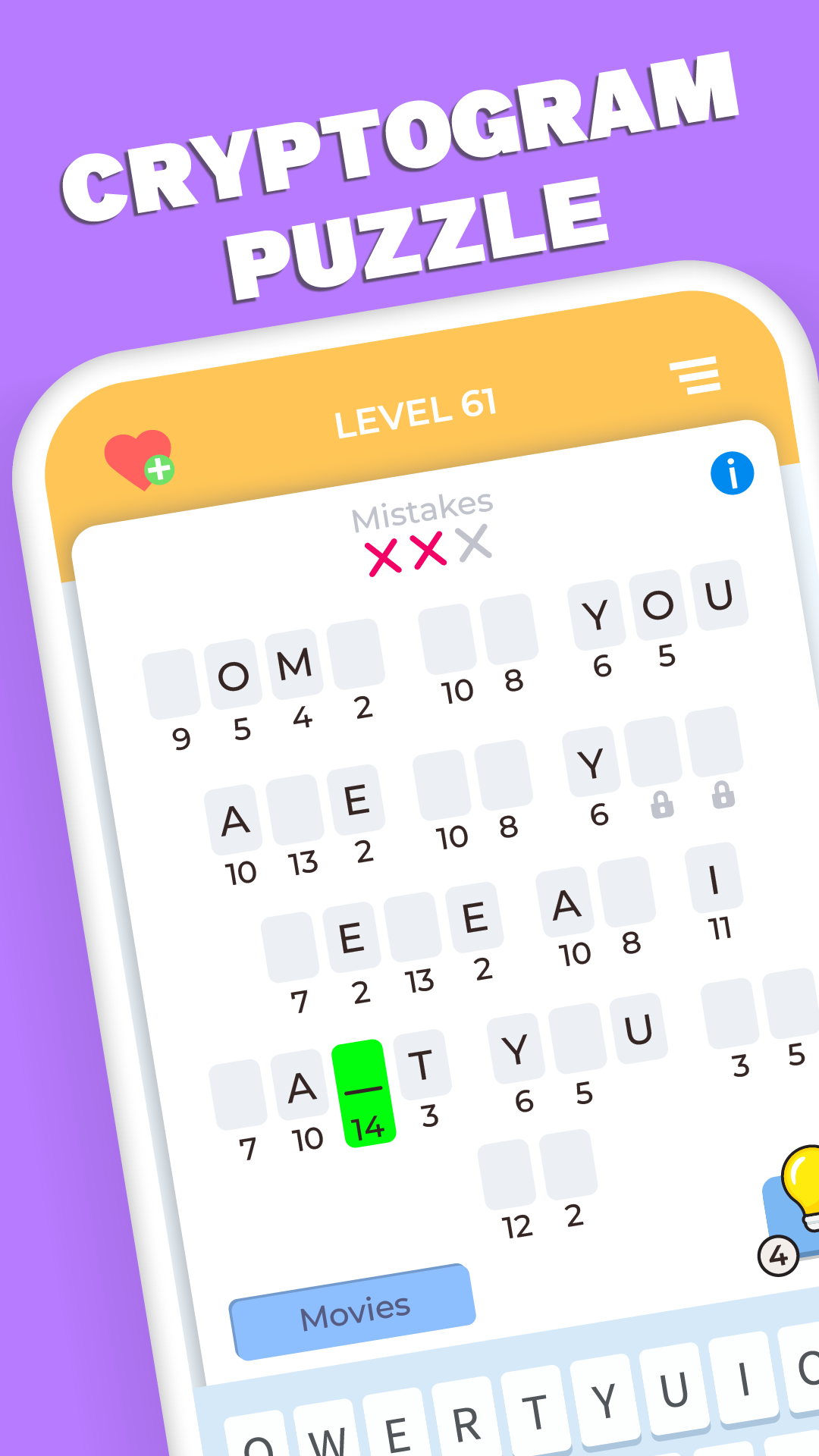 Cryptogram Letters and Numbers Game - Cryptograms Puzzle Books For Adults –  Decode The Cryptoquotes-Aplicación en Amazon Appstore