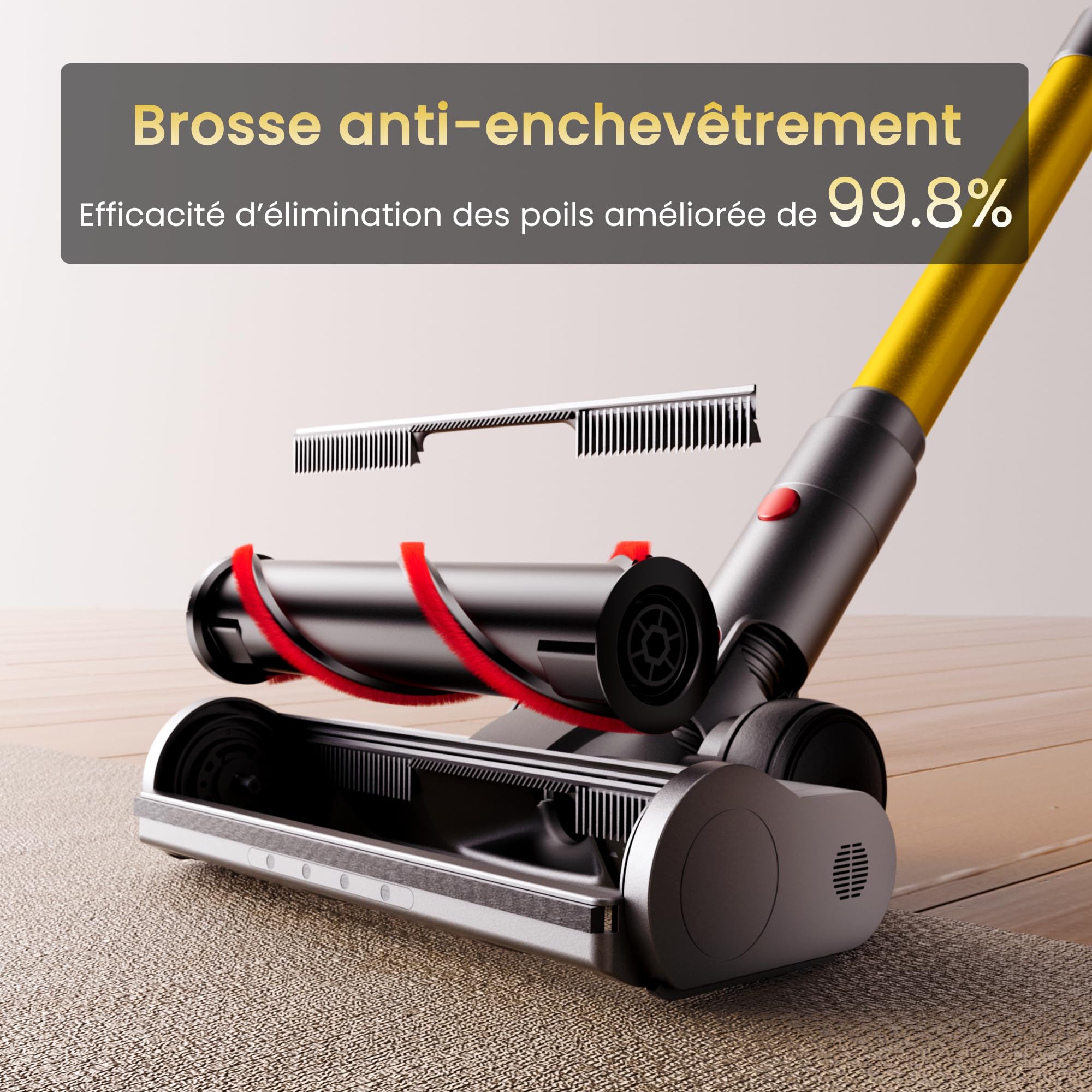 X7 Aspirateur sans Fil avec Station Murale, 55 kPa, 600 W, 80 Min