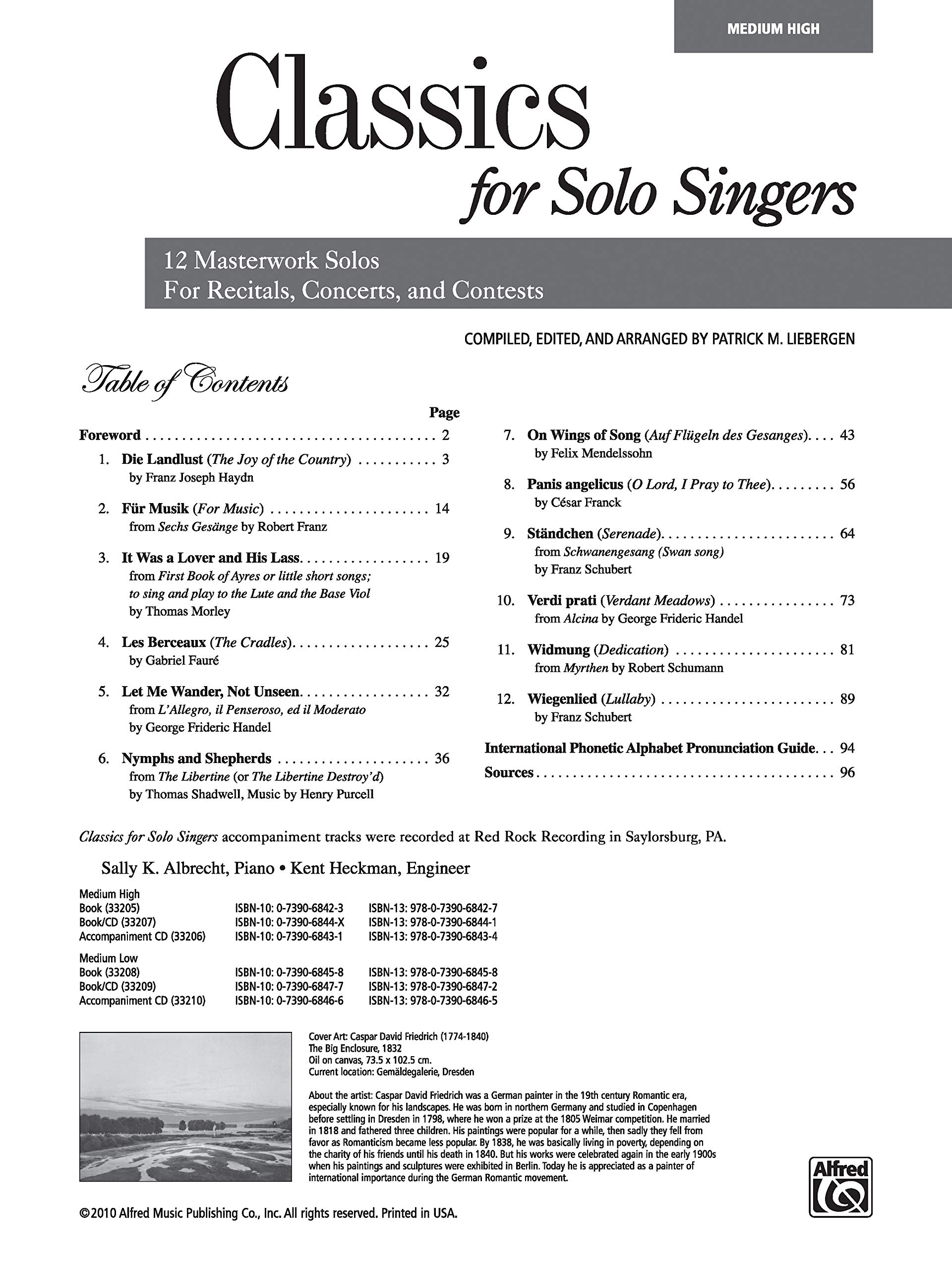 Classics for solo singers - high voice (book/cd) +cd: Medium High: 12 Masterwork Solos for Recitals, Concerts, and Contests