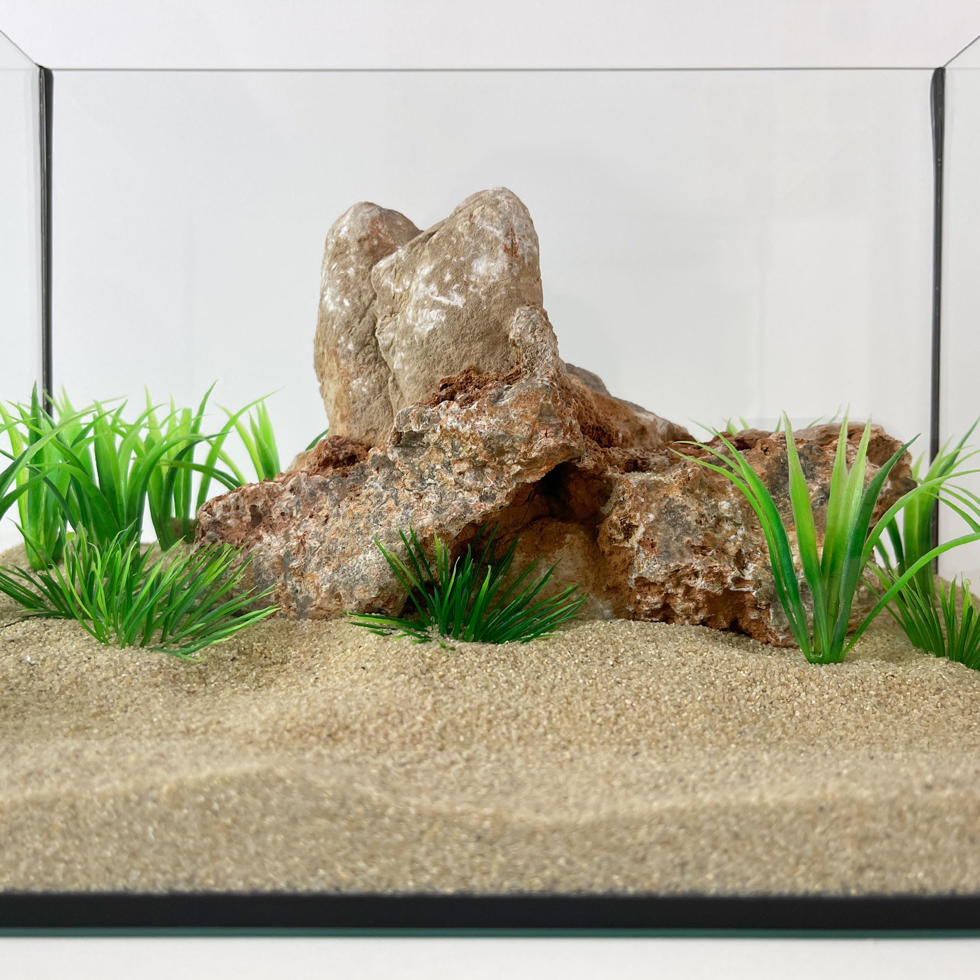 Schicker Mineral Aquariumsand beige 25 kg, feiner Aquariumkies gewaschen & ungefärbt, kantengerundeter Bodengrund, Kies für Süßwasseraquarien, Meerwasseraquarien, Aquascaping (Ø Körnung: 0,4-0,8 mm)