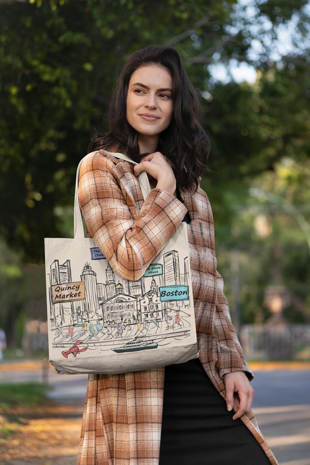 Cities Around the World Artwork Tote Bag Series- Designed in the USA, 17"x14", Double Sided Print, Souvenir & Gift - Image 2