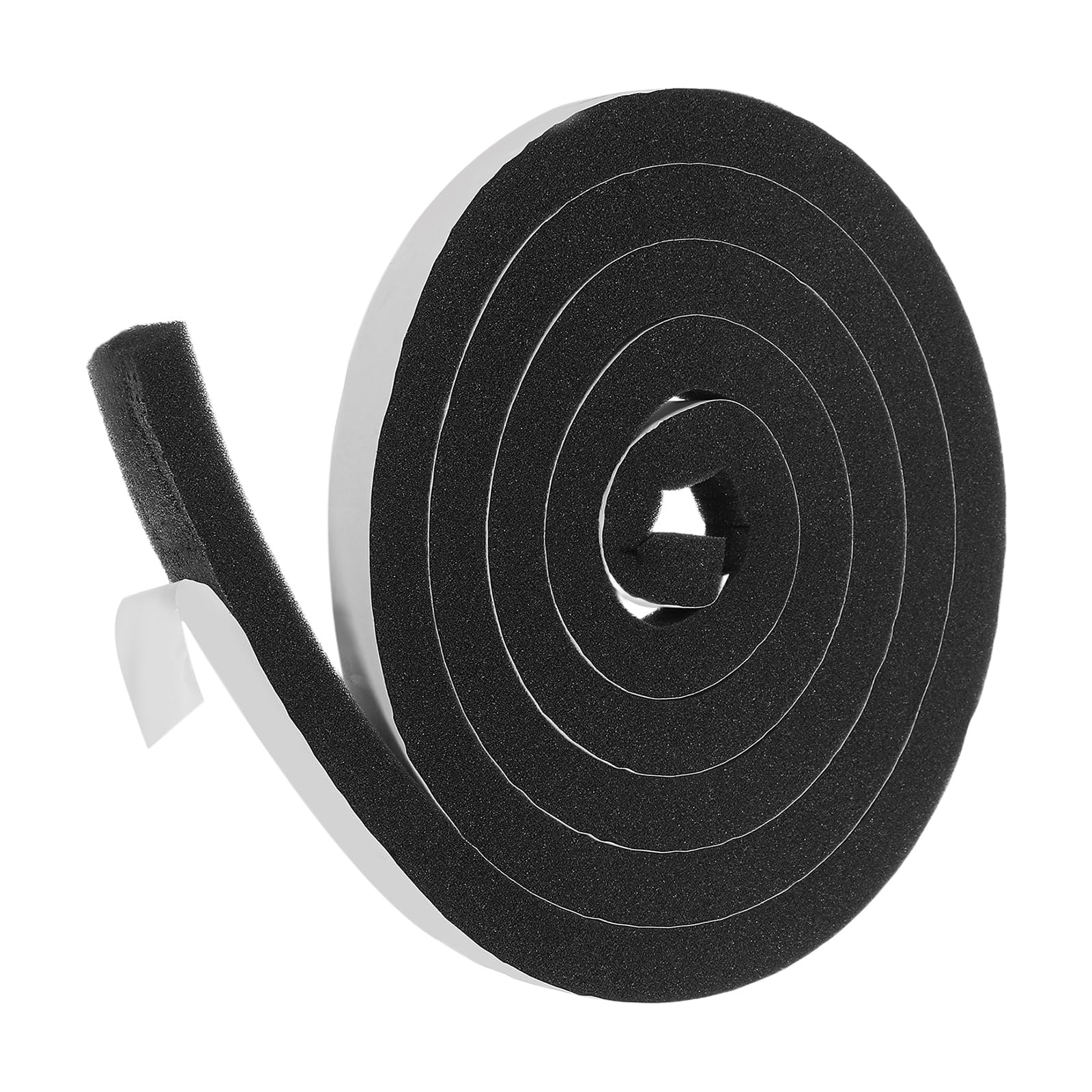 sourcing map Weather Stripping Door Seal, 15mm x 15mm x 6.6Ft Adhesive Foam Tape Seal Soundproof Insulation Strips for Door Frame Window Gaps