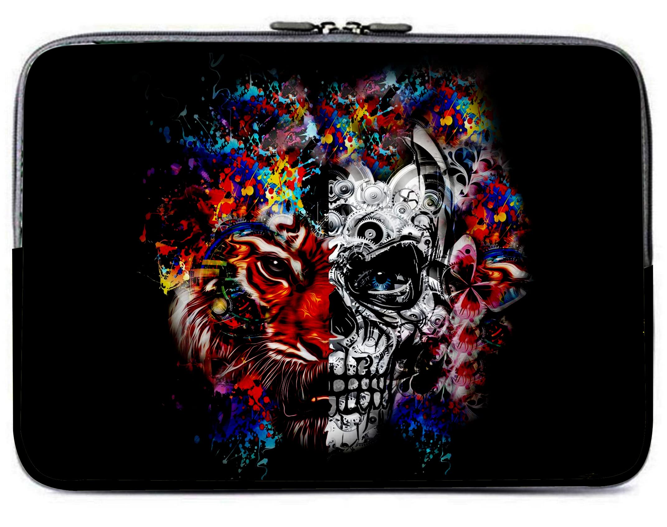 K Kossh Half Skull Laptop Sleeve Bag with Soft Inner Fur Lining, MacBook/Windows Slim Laptop Cover, Fits 13.3 inch (B09S1BWBL1) Amazon Price History, Amazon Price Tracker
