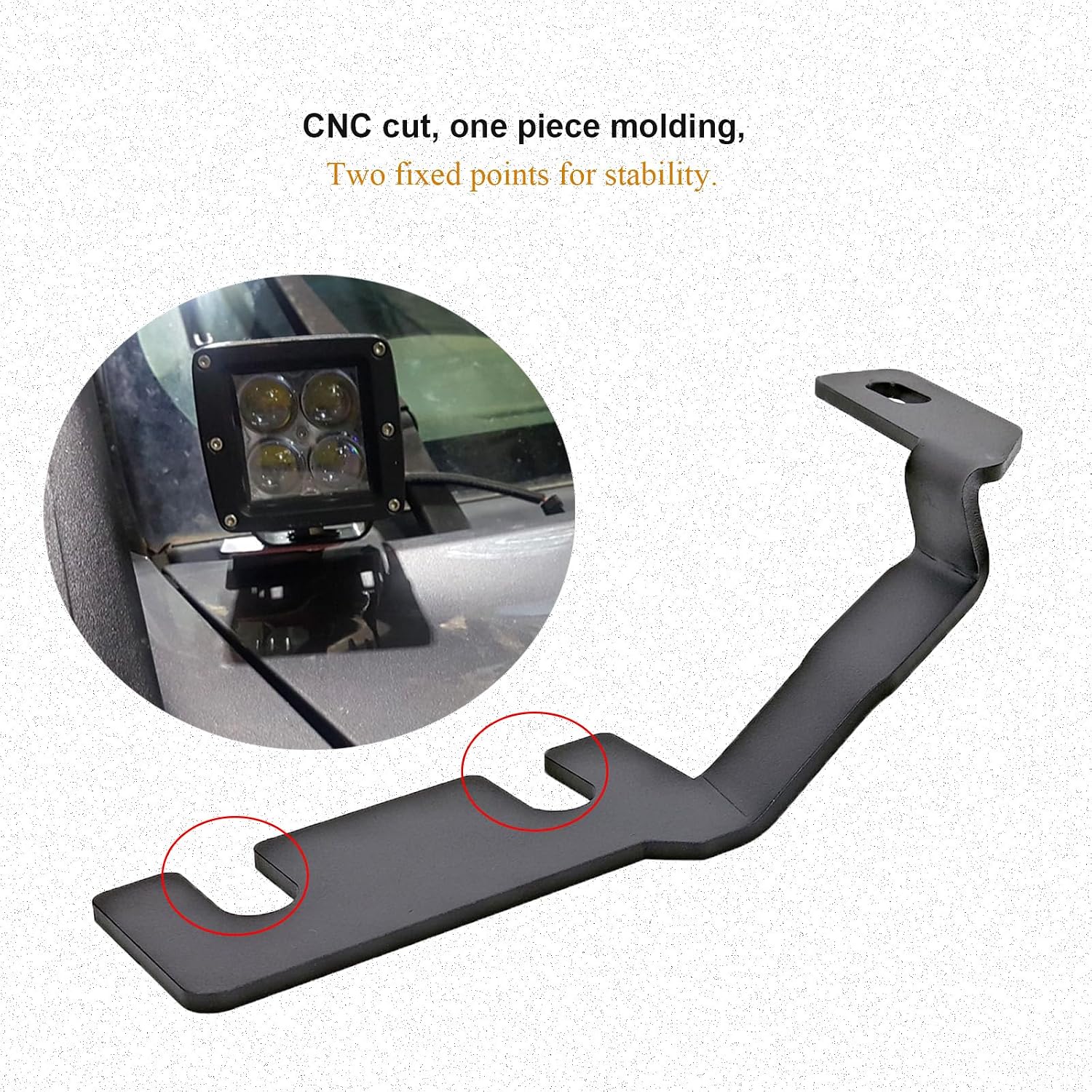 Hood Ditch Light Pod Mount for Ranger, Low Profile Mount Brackets Compatible with Ford Ranger 2019-2023, No Cutting No Drilling