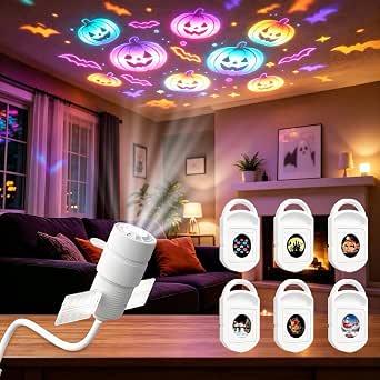 Halloween and Christmas Projector Night Light