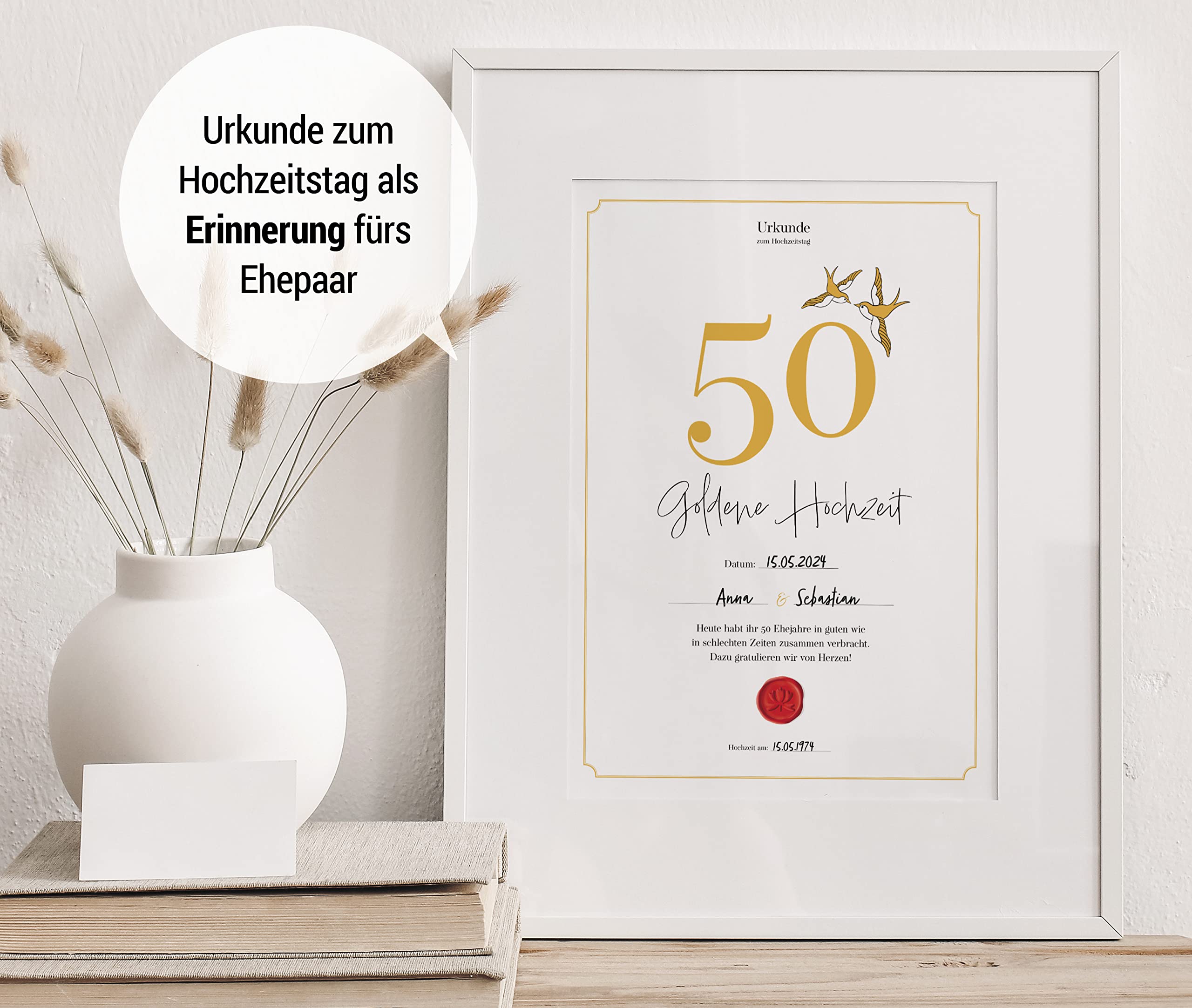 Carte 50 Ans De Mariage Noce D'or Carte Anniversaire De Mariage