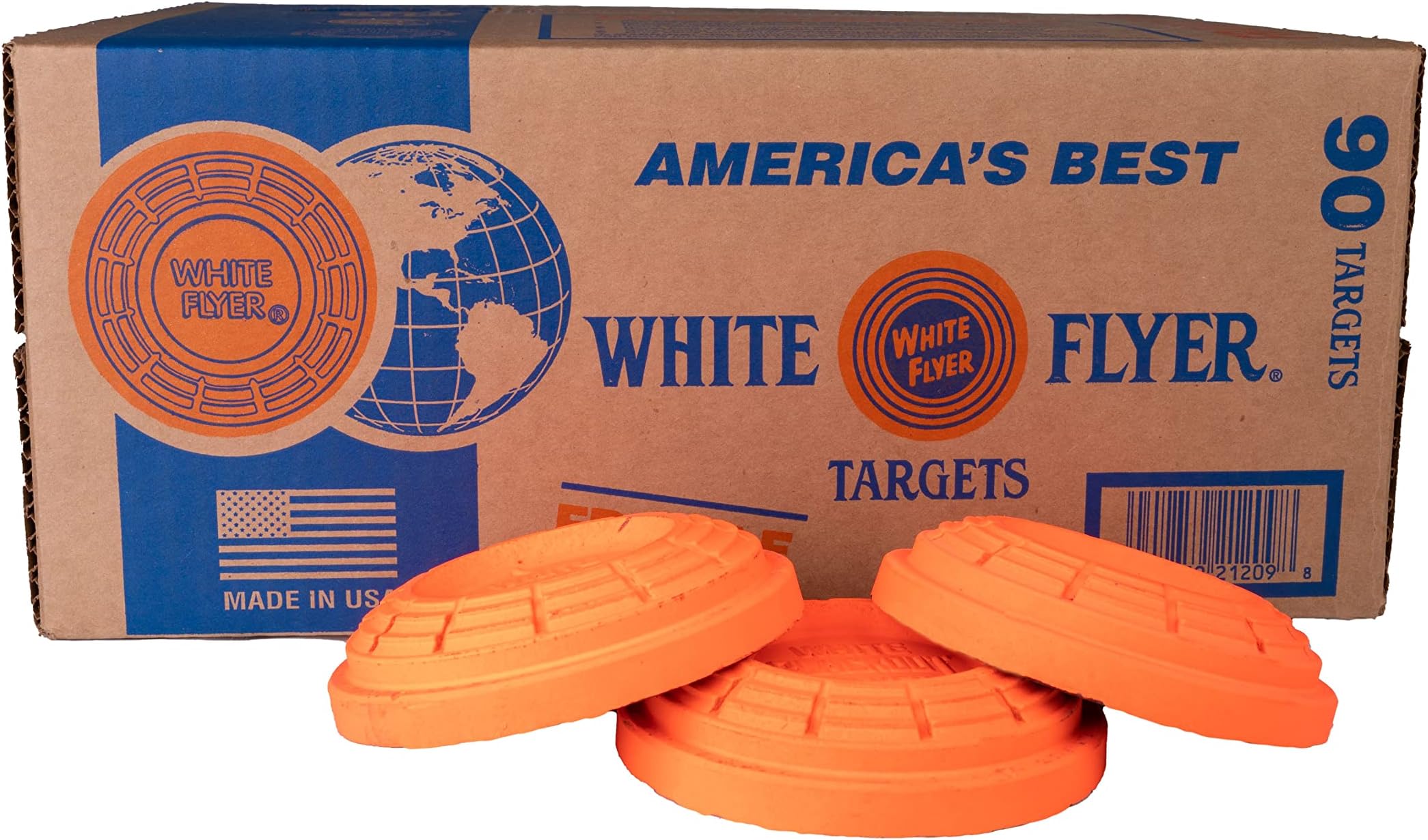 2 Cases of White Flyer Blackout® Trap and Skeet Targets 90ct