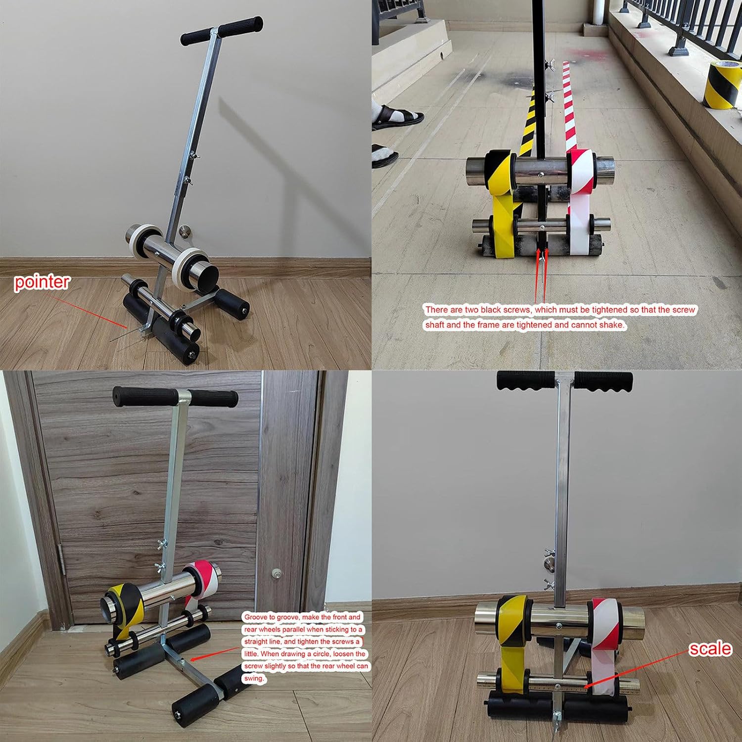 Playing Field Line Striping Machines, Basketball Court Marking Tool Kit, Tape Line Marking Tool, for Driveway, Asphalt Or Concrete, Basketball Courts