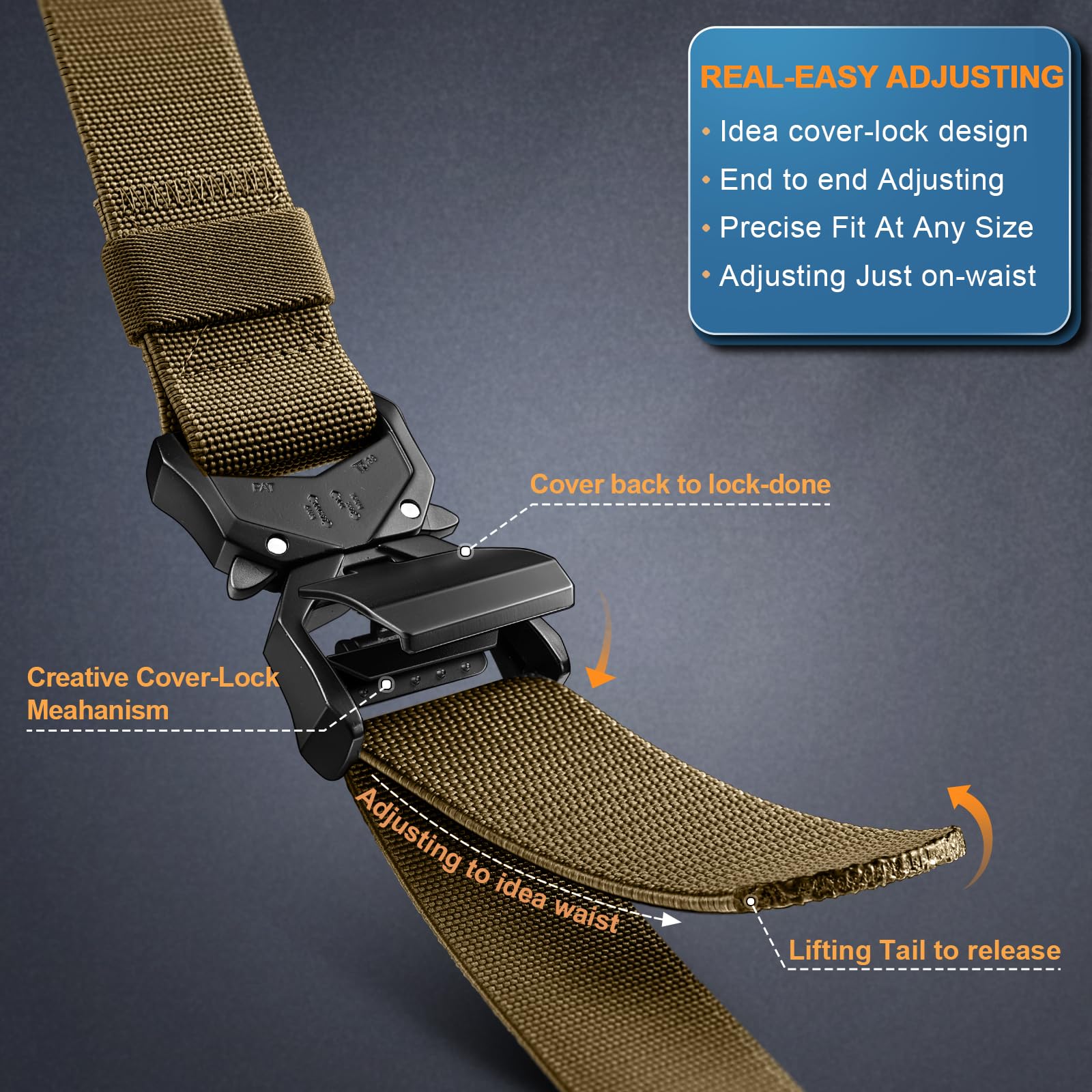 Elastic Rigger Snapklik.com : BULLIANT Mens Tactical Belt Military Rigger Elastic ...
