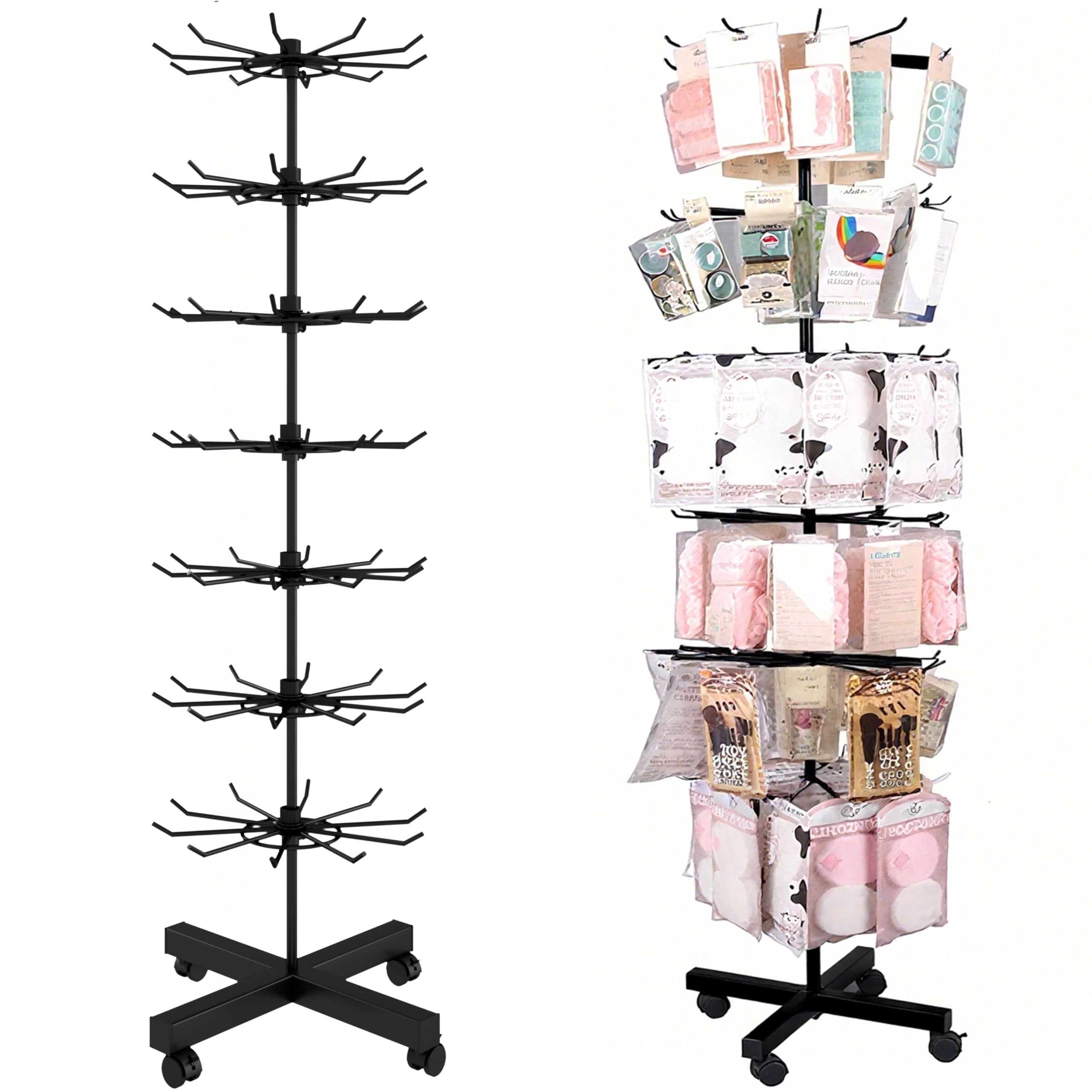 FWTXZTER Counter Display Rack, Product Hanger Tree, 7 Tier Floor