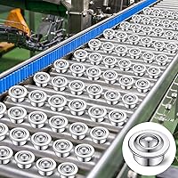 Vista 5 de Gisafai 40 unidades de rodillos de transferencia de bolas de 5/8 pulgadas, rodamientos de transferencia de bolas de acero al carbono con rotación