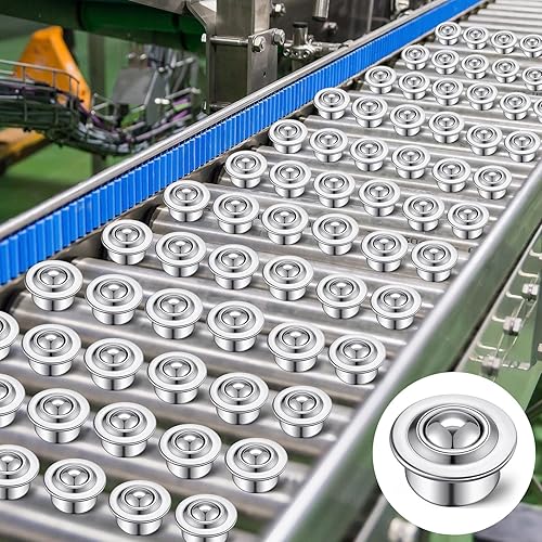 Miniatura 5 de Gisafai 40 unidades de rodillos de transferencia de bolas de 58 pulgadas, rodamientos de transferencia de bolas de acero al carbono con rotación 360