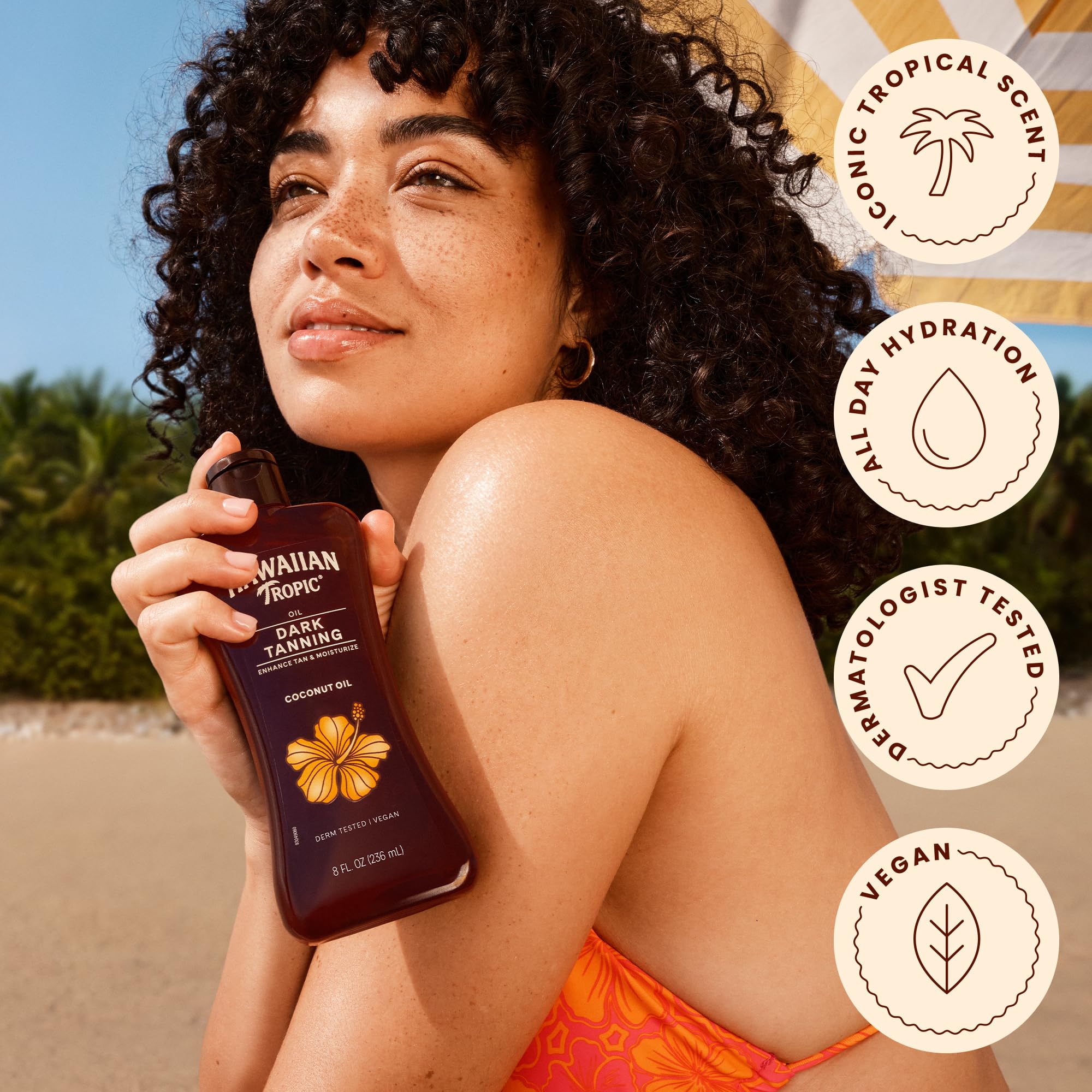 Amazon | Hawaiian Tropic Dark Tanning Sun Care Moisturizing Oil 8