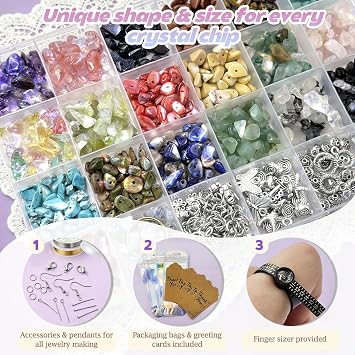 Queenme Jewelry Making Supplies Kit: 1200pcs Crystal Beads for Adults DIY Bracelet & Earring Making Complete Craft Tools Set for Women Home Hobbyists