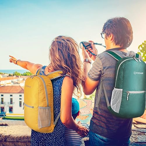 Miniatura 42 de ZOMAKE Mochila ultra ligera y compactable Mochila de senderismo resistente al agua, Mochila pequeña Mochila de camping al aire libre plegable y Azul