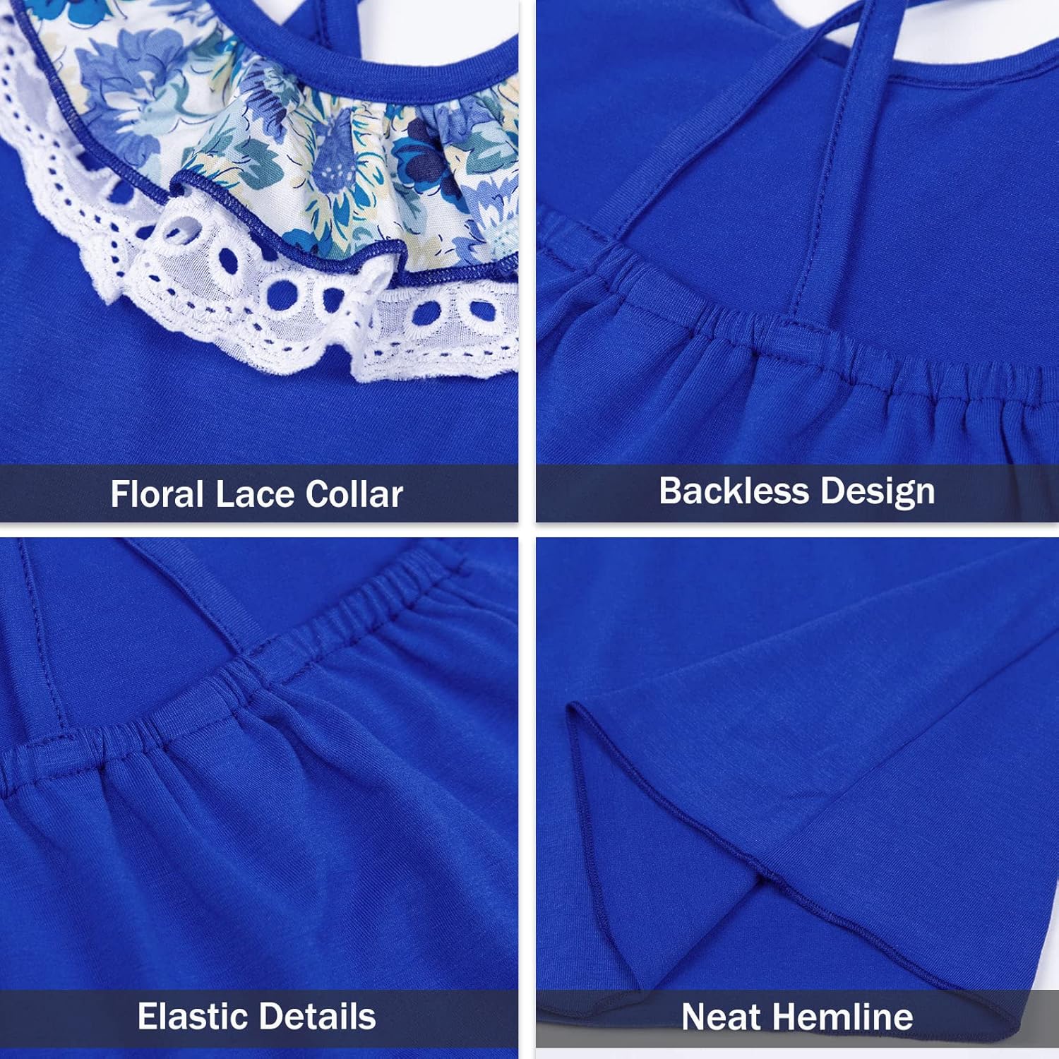 LittleSpring Girls Summer Outfits for Girl Floral Tank Tops and Shorts Casaul Set - Image 4