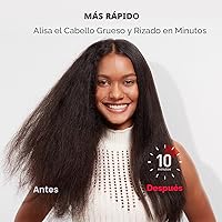 Vista 4 de TYMO Cepillo alisador de cabello – Cepillo alisador iónico Plus mejorado con cerdas densas, 16 temperaturas, doble voltaje Peine caliente