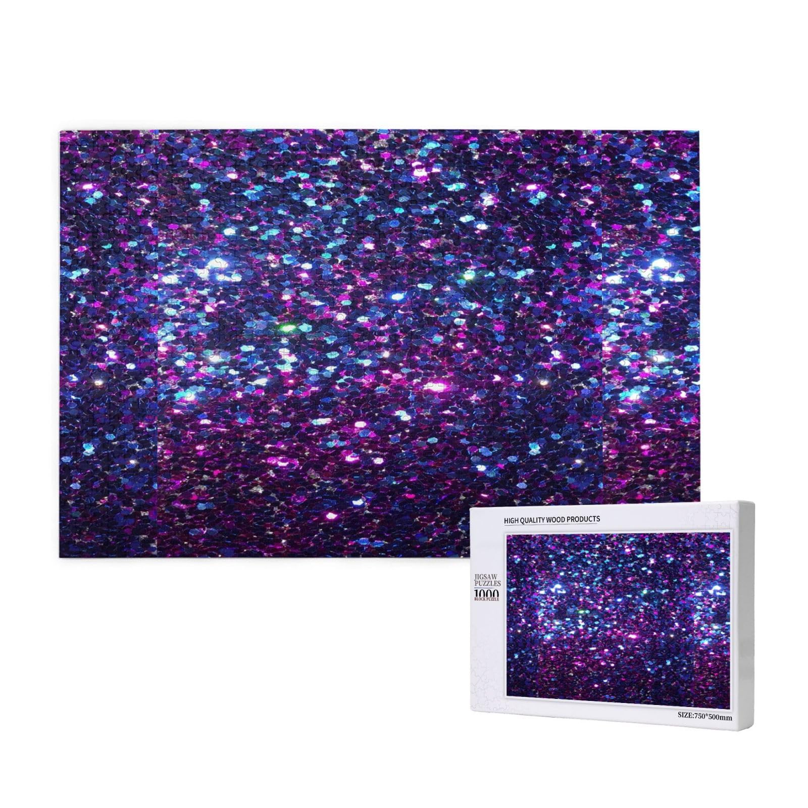 Gioco di puzzle per adulti, puzzle impegnativi, puzzle da 1000 pezzi, glitter
