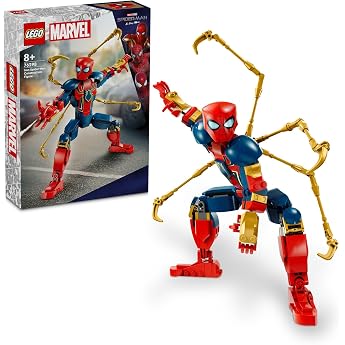 LEGO 76298 Marvel Iron Spider-Man Figure, Toy, Birthday Gift, Blocks, Boys, Girls, Kids, 8 Years Old 9 Years Old 10 Years Old