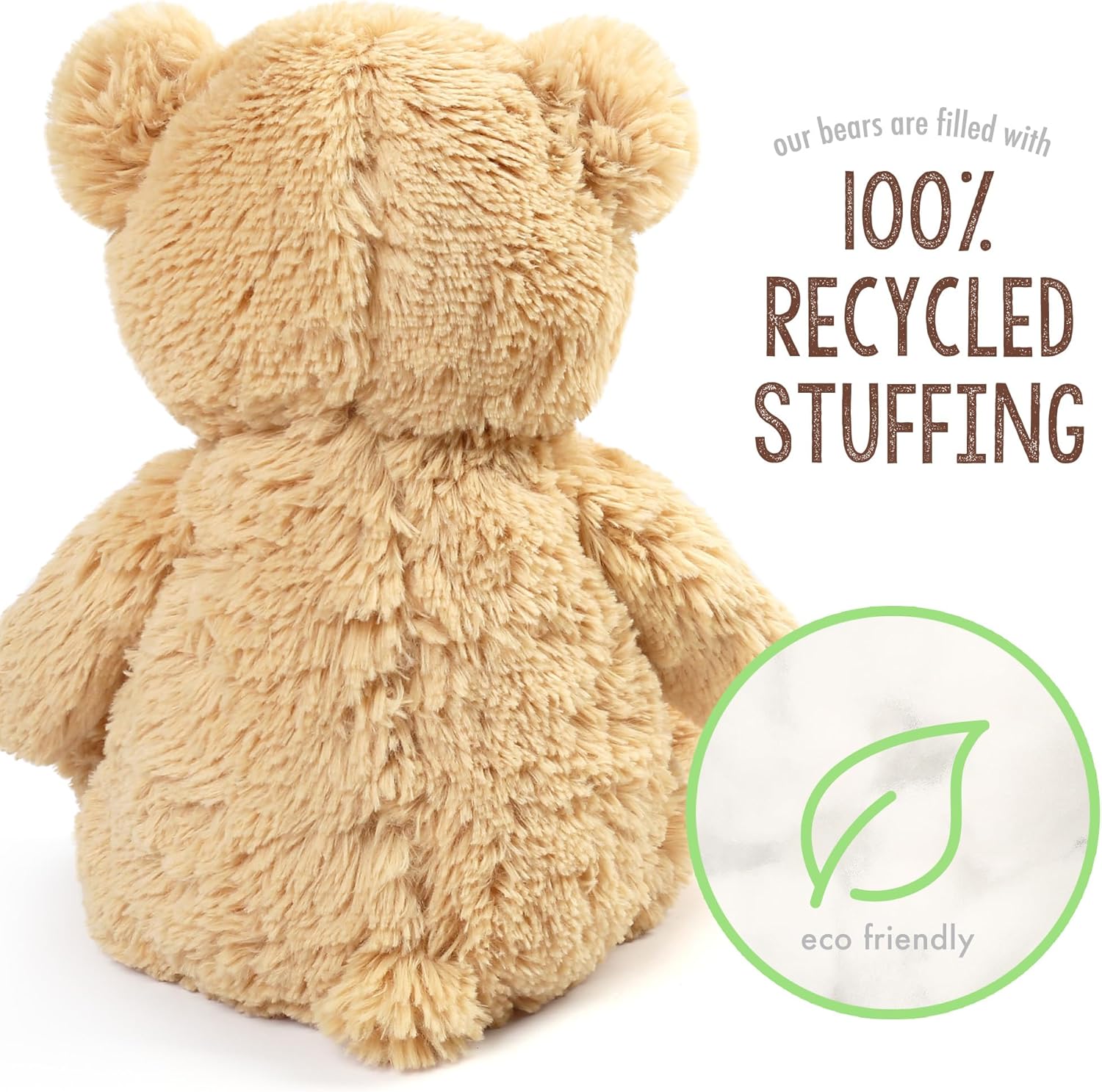LotFancy Teddy Bear Stuffed Animal, 12 inch Brown Teddy Bear Plush Toy, Soft Plush Gifts for Kids Baby Toddlers on Baby Shower, Easter Decorations