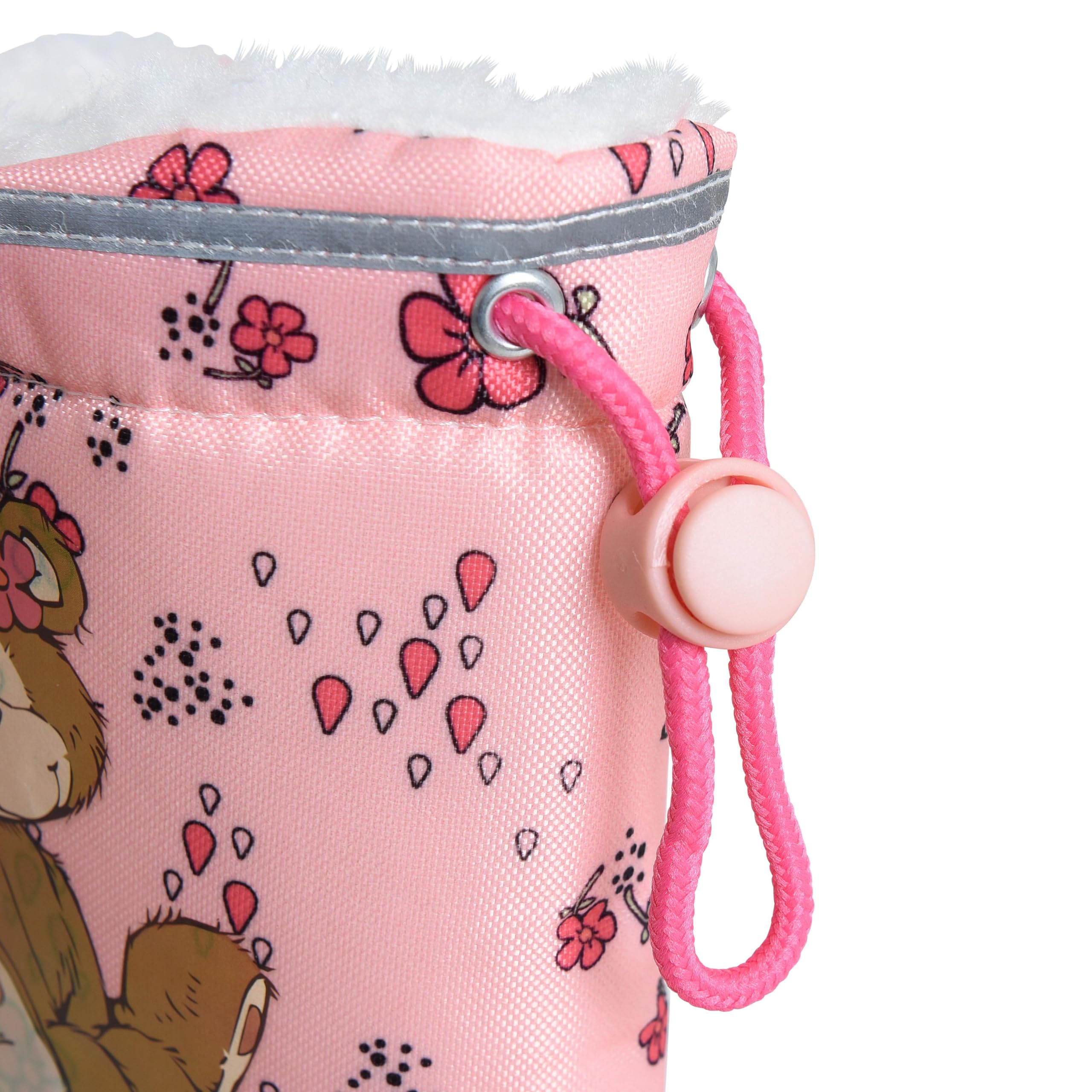 ESTEXO Kinder Gummistiefel Regenstiefel Thermostiefel Mädchen Jungen gefüttert Pink Bär