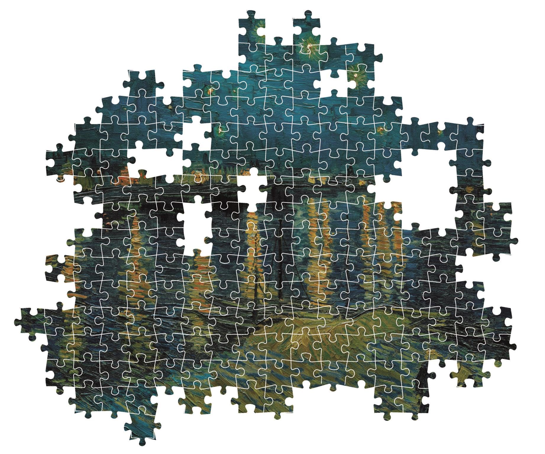SoulQ - Mini puzzle da 1000 pezzi, per adulti, con stelline, più spesse, per la notte, girasoli, famosi puzzle per la pittura dei giovani, 42 x 29,7 cm