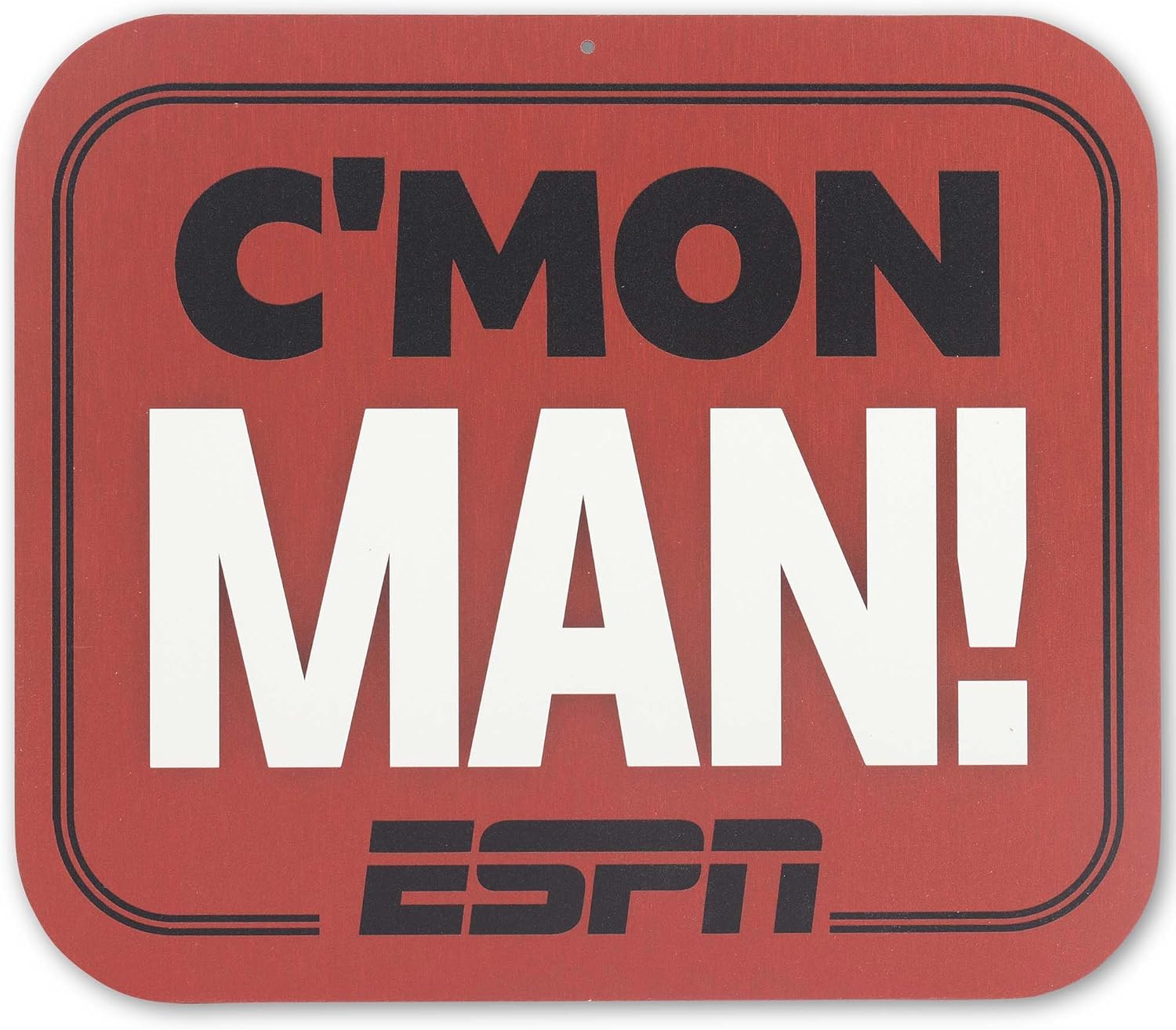 ESPN Red Logo Metal Sign - Large ESPN Sports Wall Decor for Man Cave, Game Room or Garage