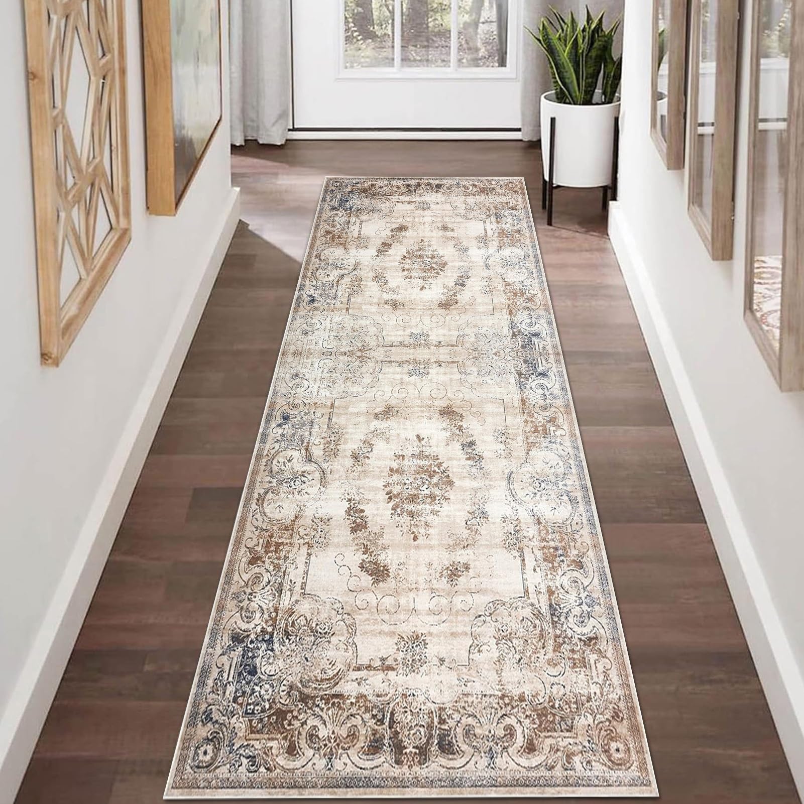 Tapis de couloir 60x400 cm étroit antidérapant tapis de passage cuisine et entrée