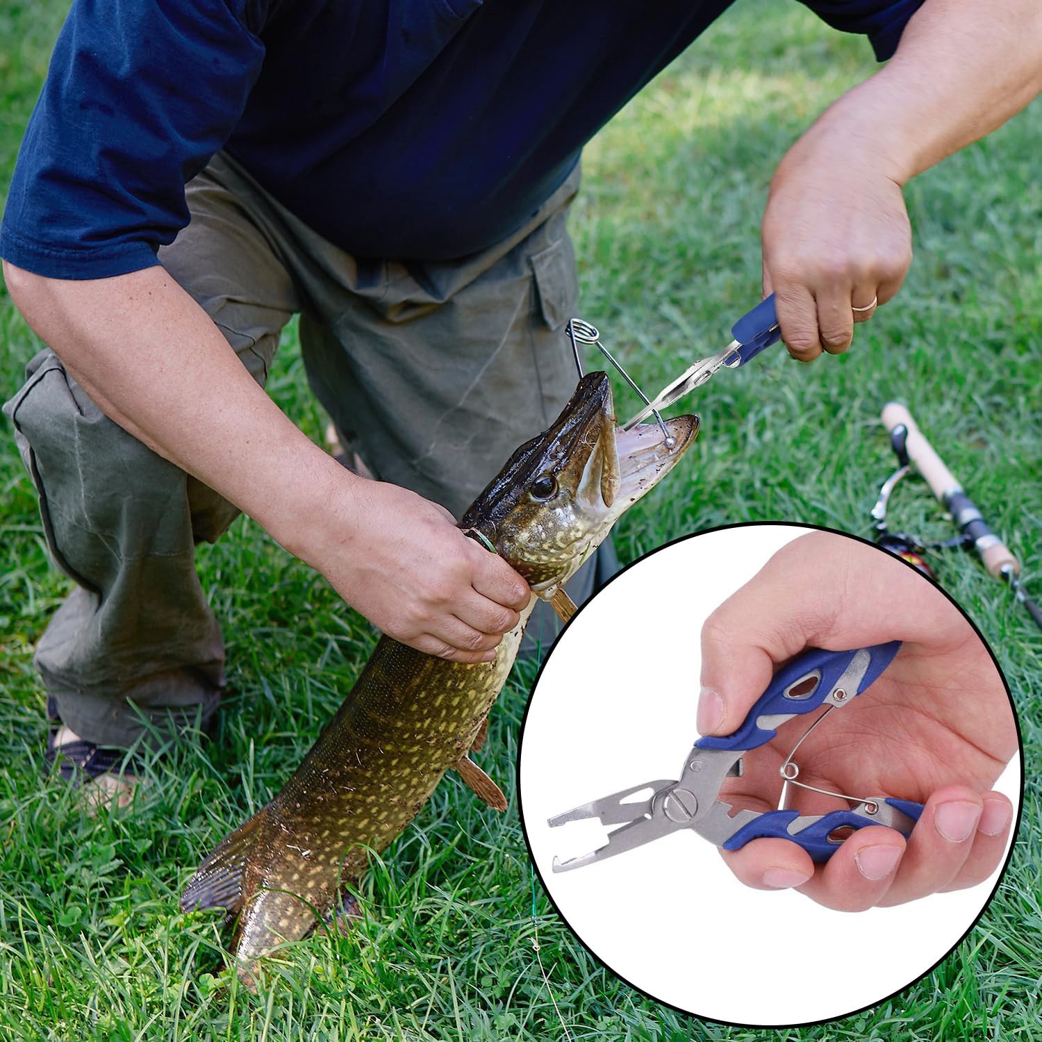 PINZE DA PESCA forbici taglierina linea rimozione gancio lotta in acciaio inox strumento Regno