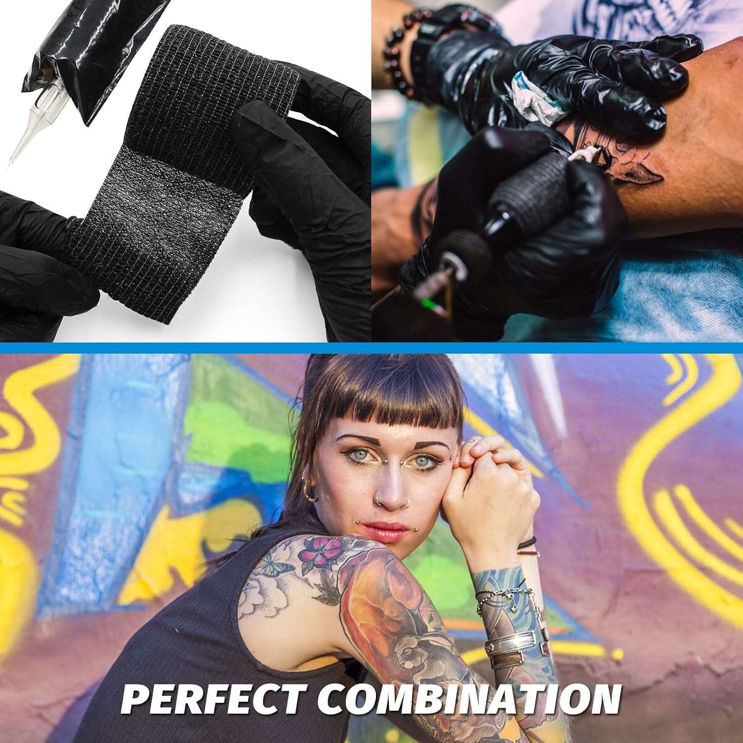 204PCS Tattoo Pen Covers Kit - 200pcs Disposable Tattoo Machine Covers
