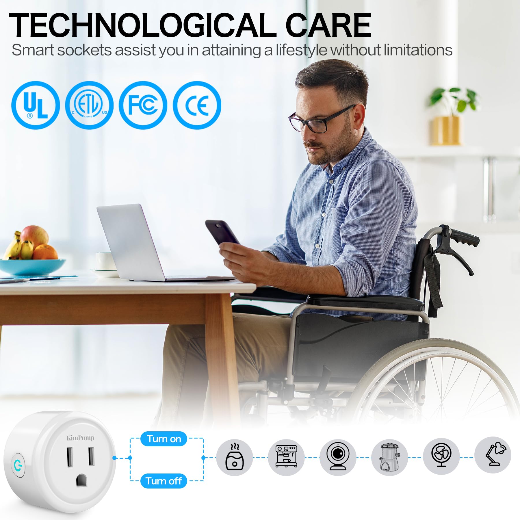 WiFi Smart Plugs App Controlled Plug Compatible with Alexa and Google Home Wireless Outlet Plug with Timer Schedule — view 6