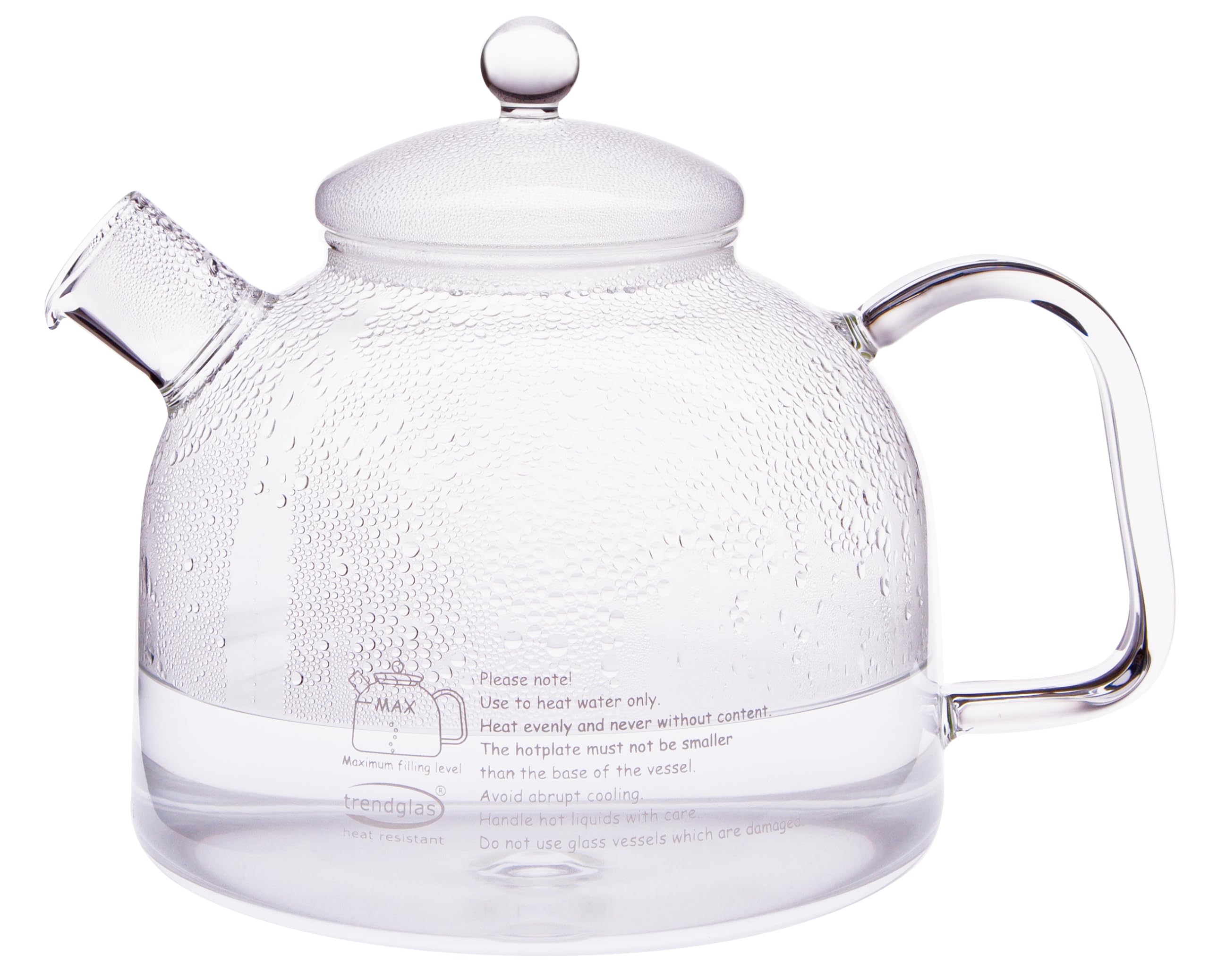 Trendglas Jena - Bollitore Innovativo, Completamente in Vetro borosilicato (1,75 l)