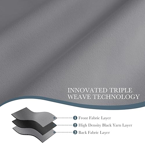 Miniatura 178 de PONY DANCE - Cortinas opacas aisladas térmicamente, set de 2 cortinas opacas con bolsillo para barra / pestaña trasera, paneles de cortinas opacas,