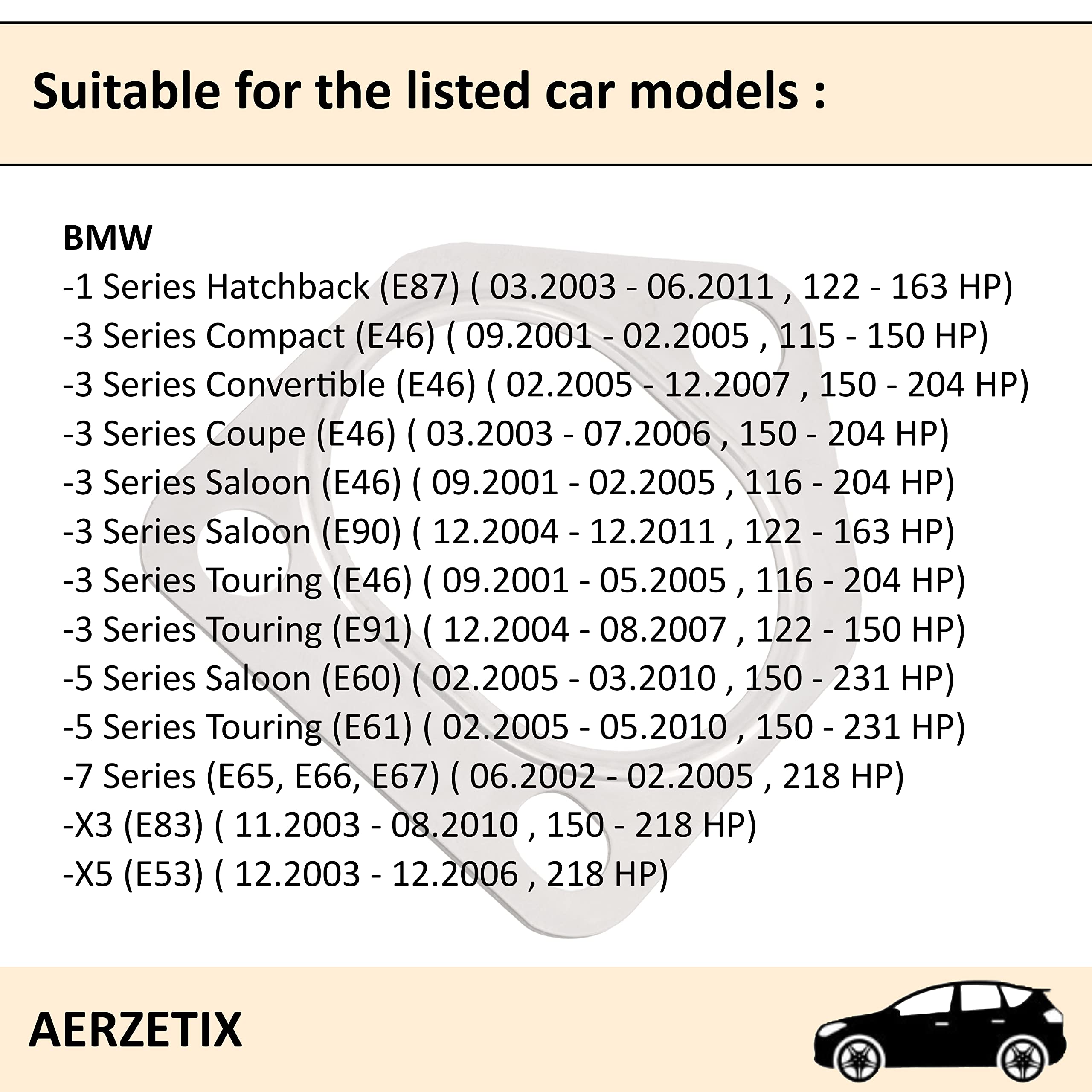 AERZETIX - C66464 - Gasket for exhaust manifold, made of steel  
