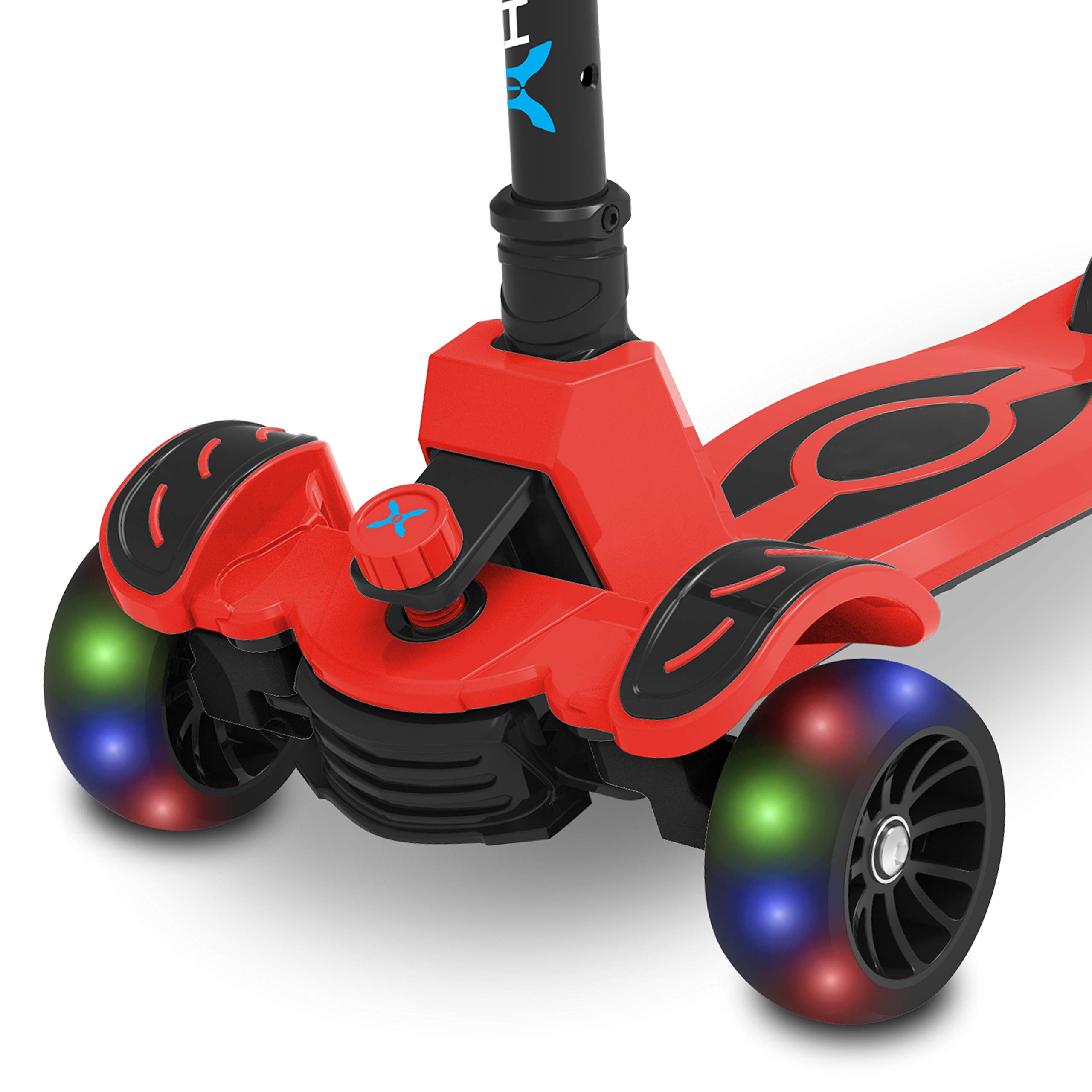 Hover-1Vivid Folding Kick Scooter for Kids (5+ Year Old) | Features Lean-to-Turn Axle, Solid PU Tires & Slim-Design, 110 LB Max Load Capacity, Safe