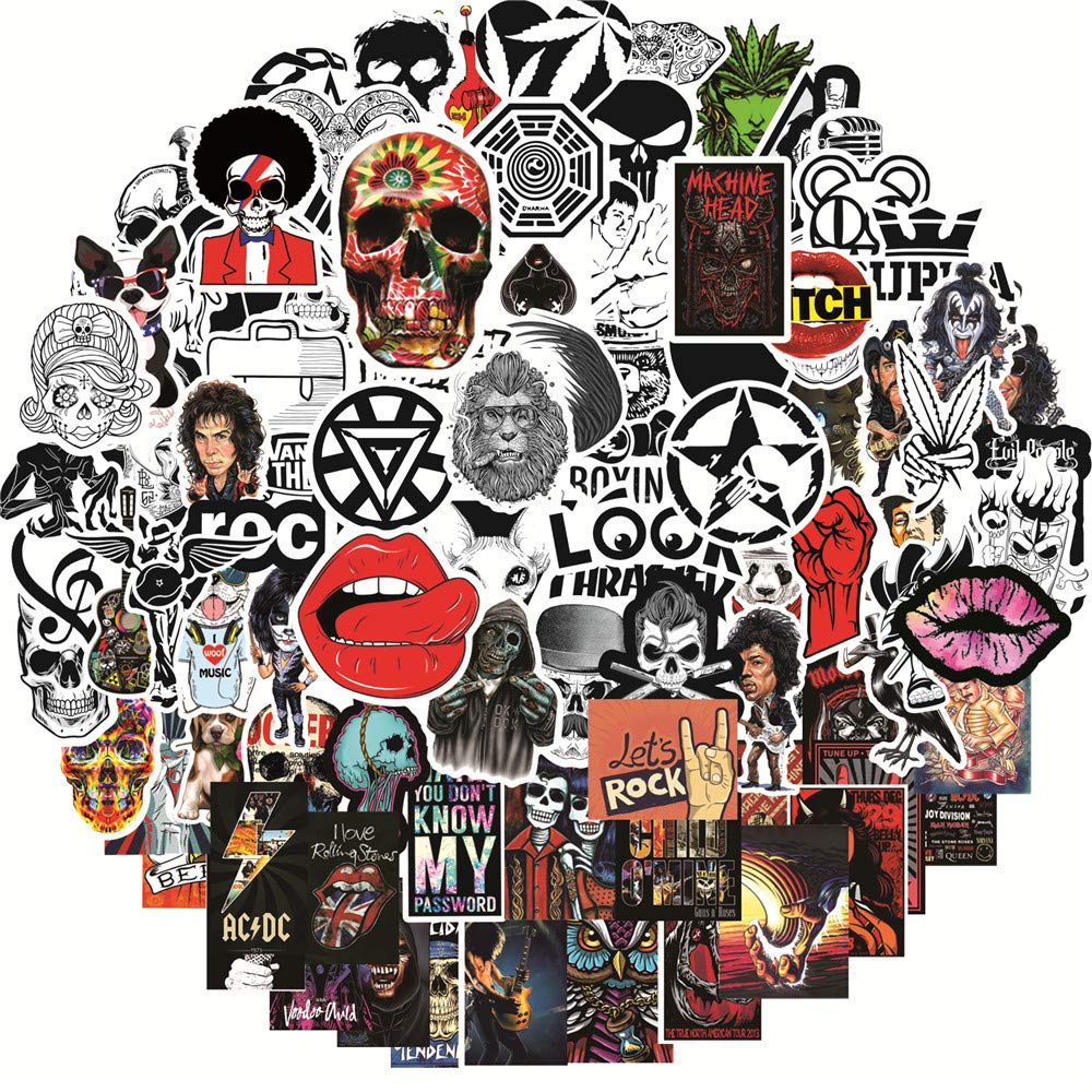 50 Adesivi Per Strumenti Musicali In Vinile PVC Impermeabili - Divertenti Decorazioni Fai Da Te Per Adolescenti