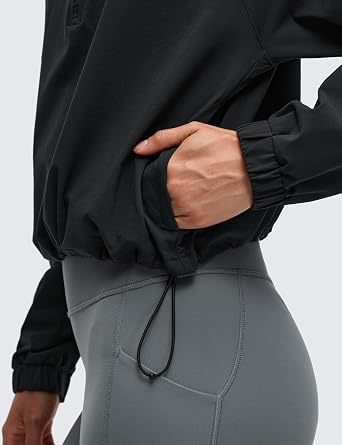 CRZ YOGA Drawstring Bottom Athletic Jackets
