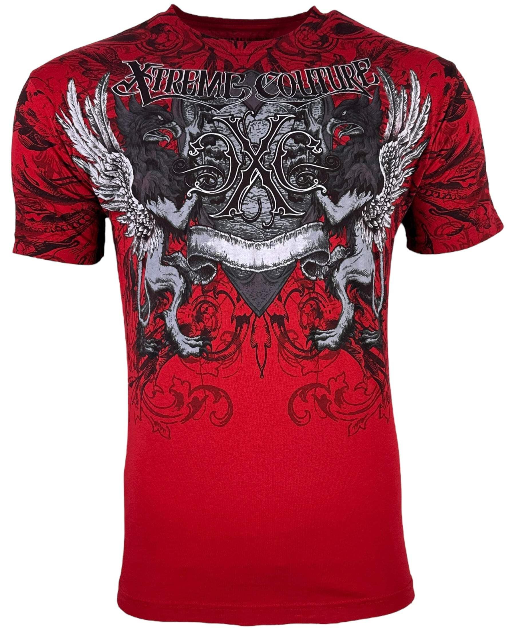 Xtreme Couture by Affliction Men's T-Shirt Emperor Y2K, Red, S
